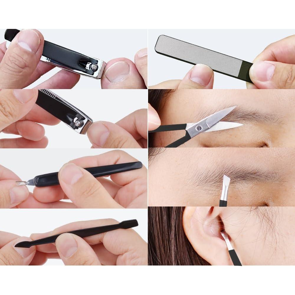 Kit de Manicura y Pedicura 8 Piezas HANTEKAS Acero Inoxidable