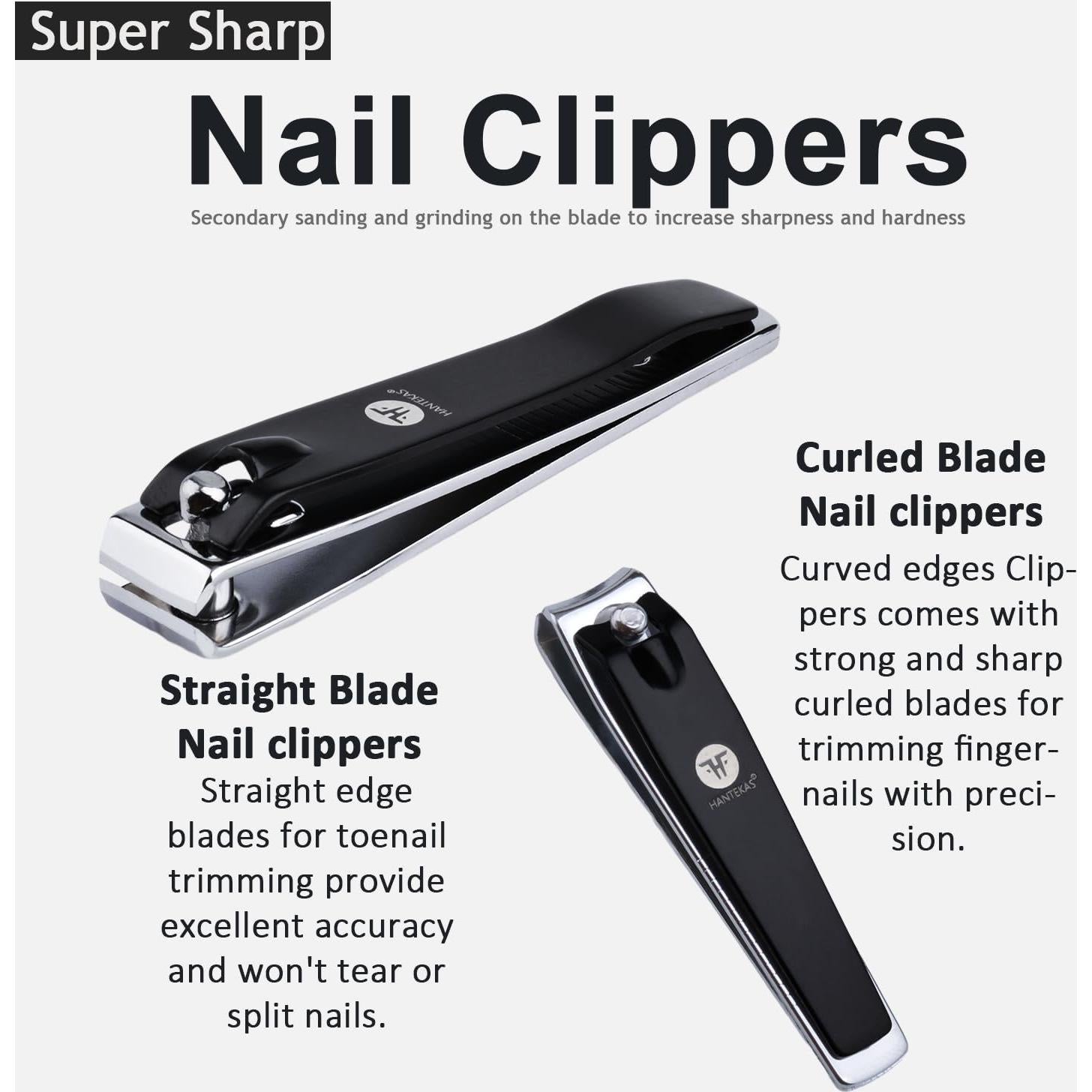 Kit de Manicura y Pedicura 8 Piezas HANTEKAS Acero Inoxidable