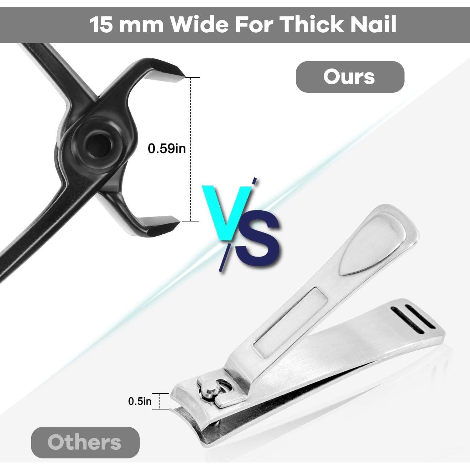 Juego de Cortauñas Vepkuso Mango Largo para Uñas Gruesas