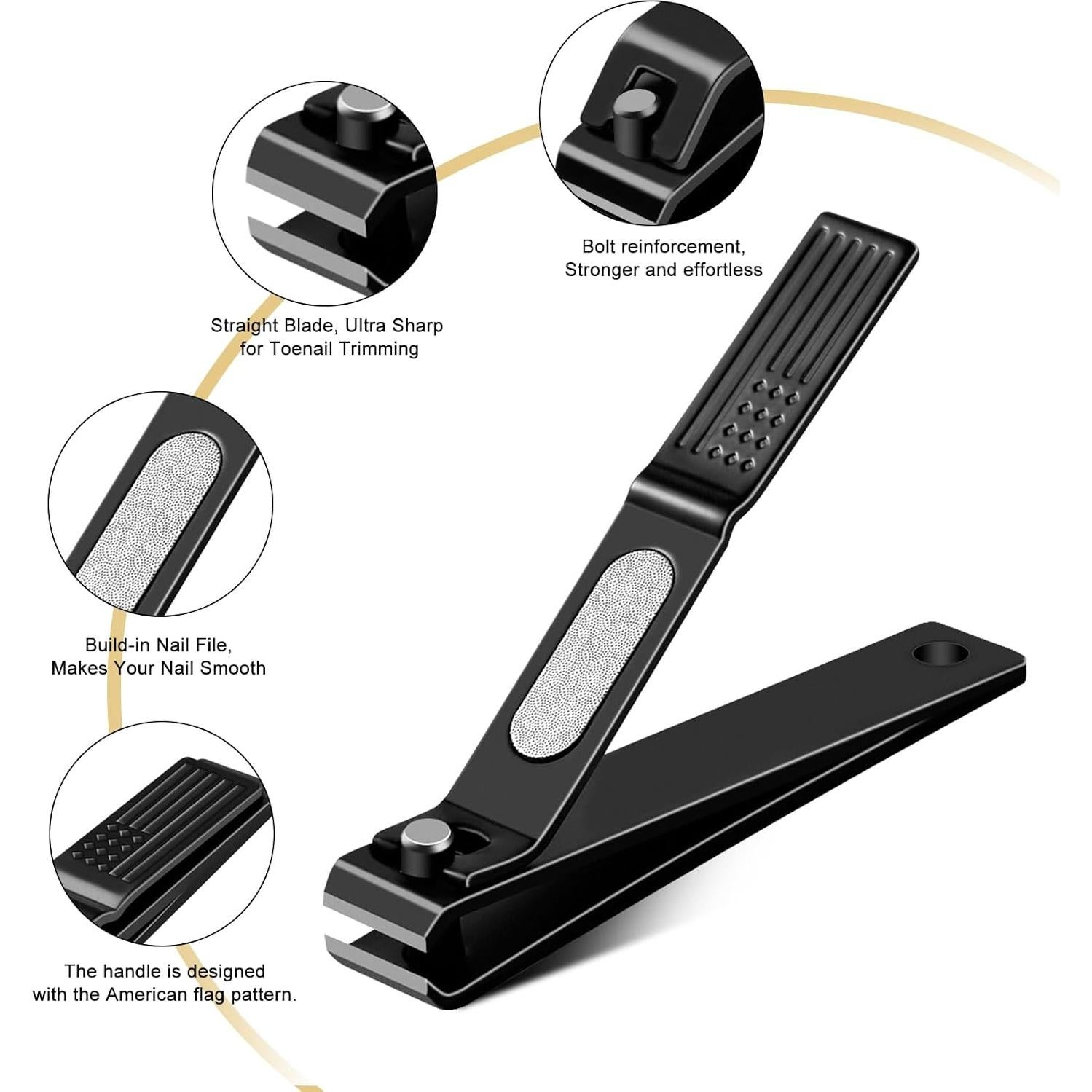 Juego de Cortauñas VAIJOY de Acero Inoxidable con Caja de Estaño