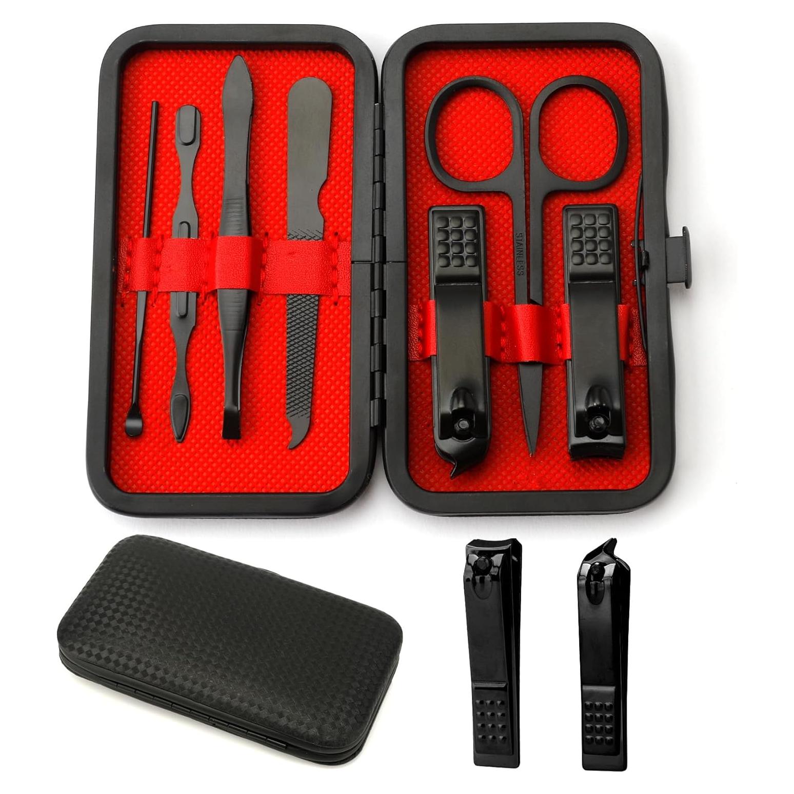 Kit de Manicura Portátil Tauywolci - 7 Herramientas Acero Inoxidable