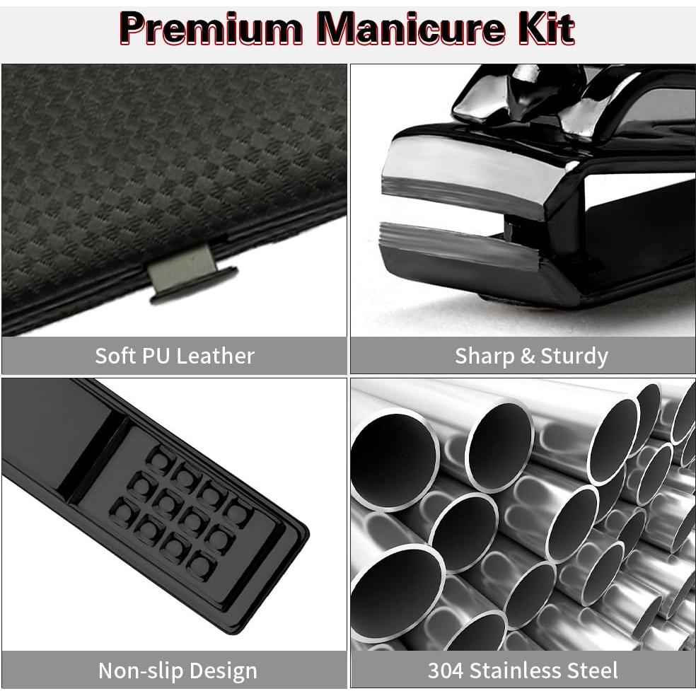 Kit de Manicura Portátil Tauywolci - 7 Herramientas Acero Inoxidable