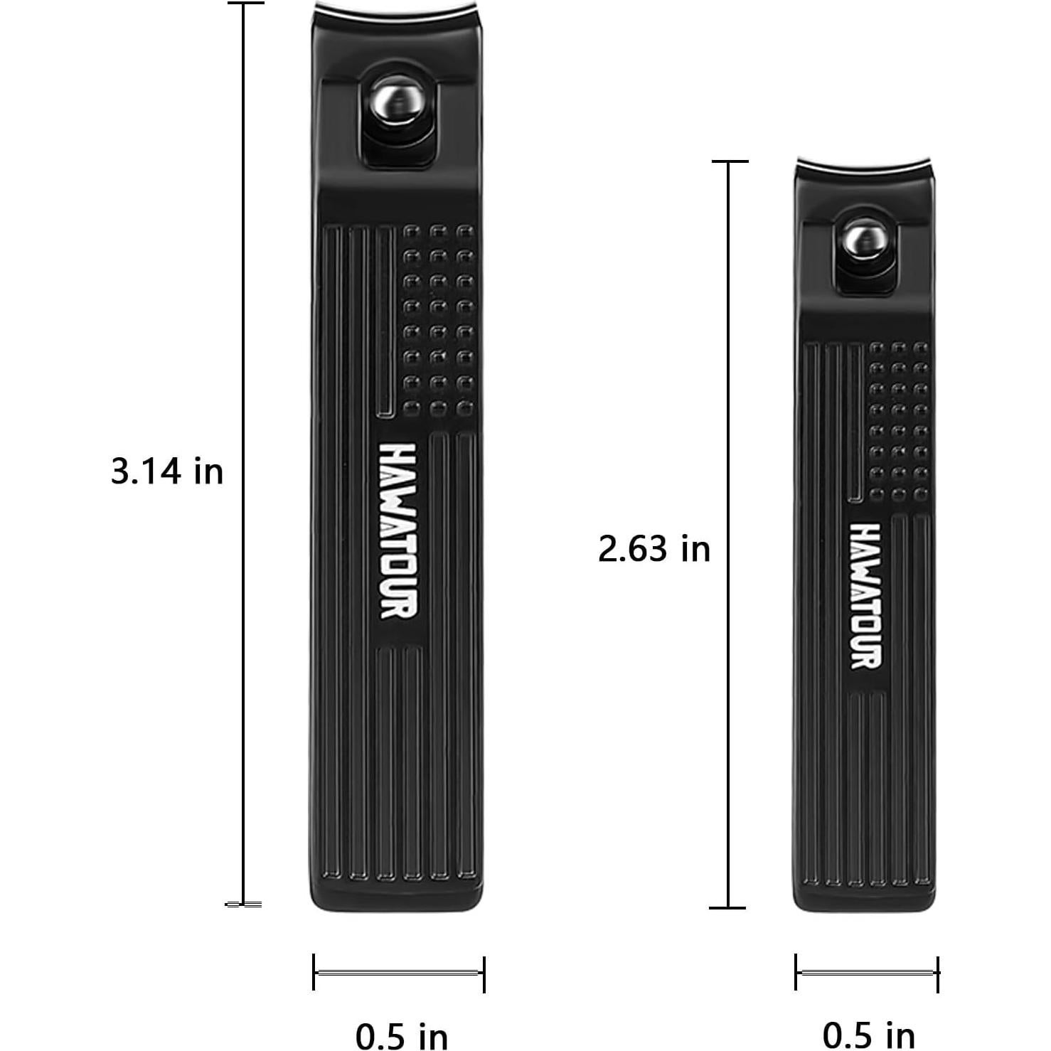 Juego de Cortauñas HAWATOUR Curvados Ultra Afilados Negro