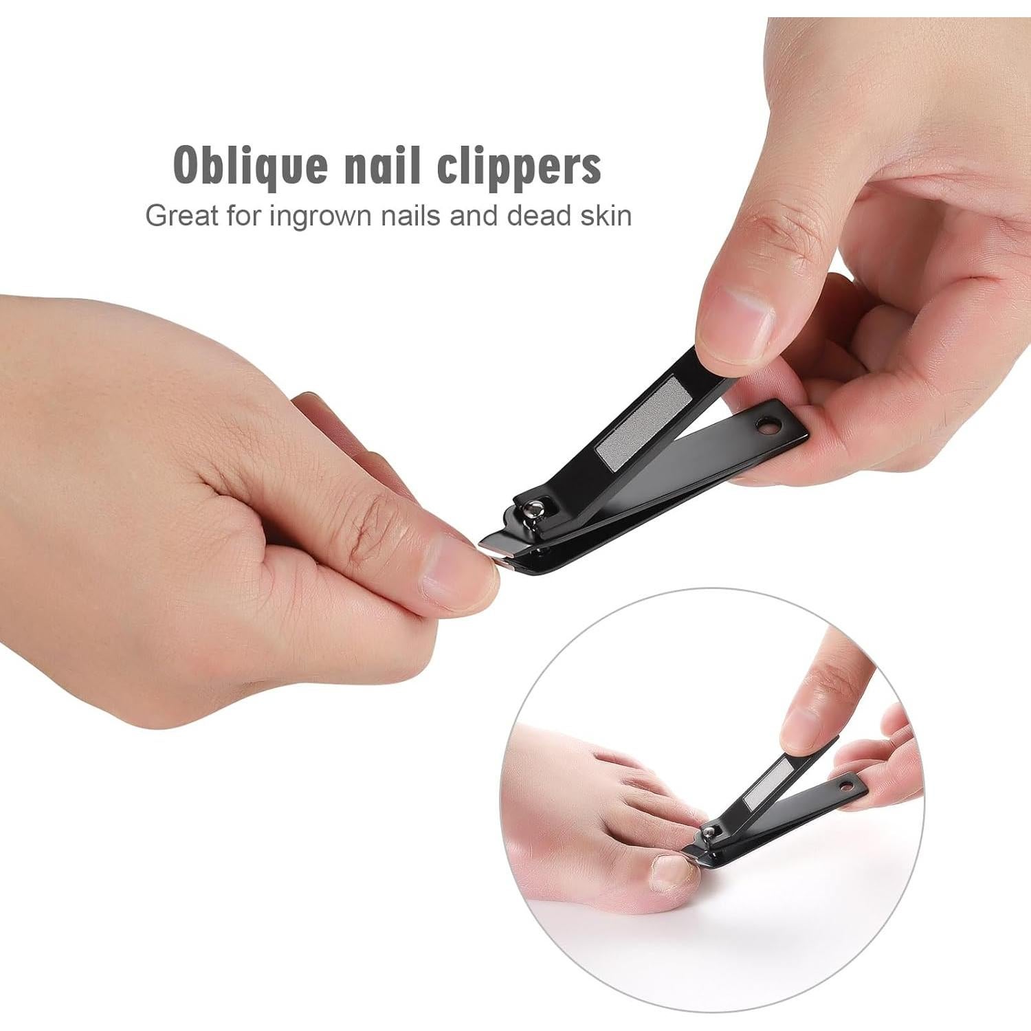 Kit de Manicura y Pedicura HAWATOUR 4 en 1 Acero Inoxidable