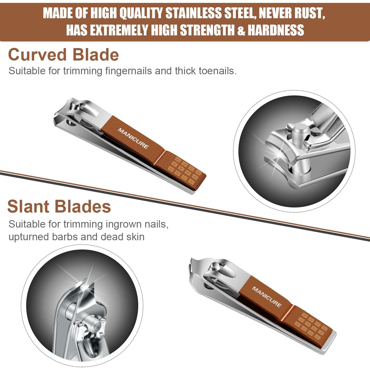 Kit de Manicura y Pedicura Profesional Leipple 16 Piezas Acero Inoxidable