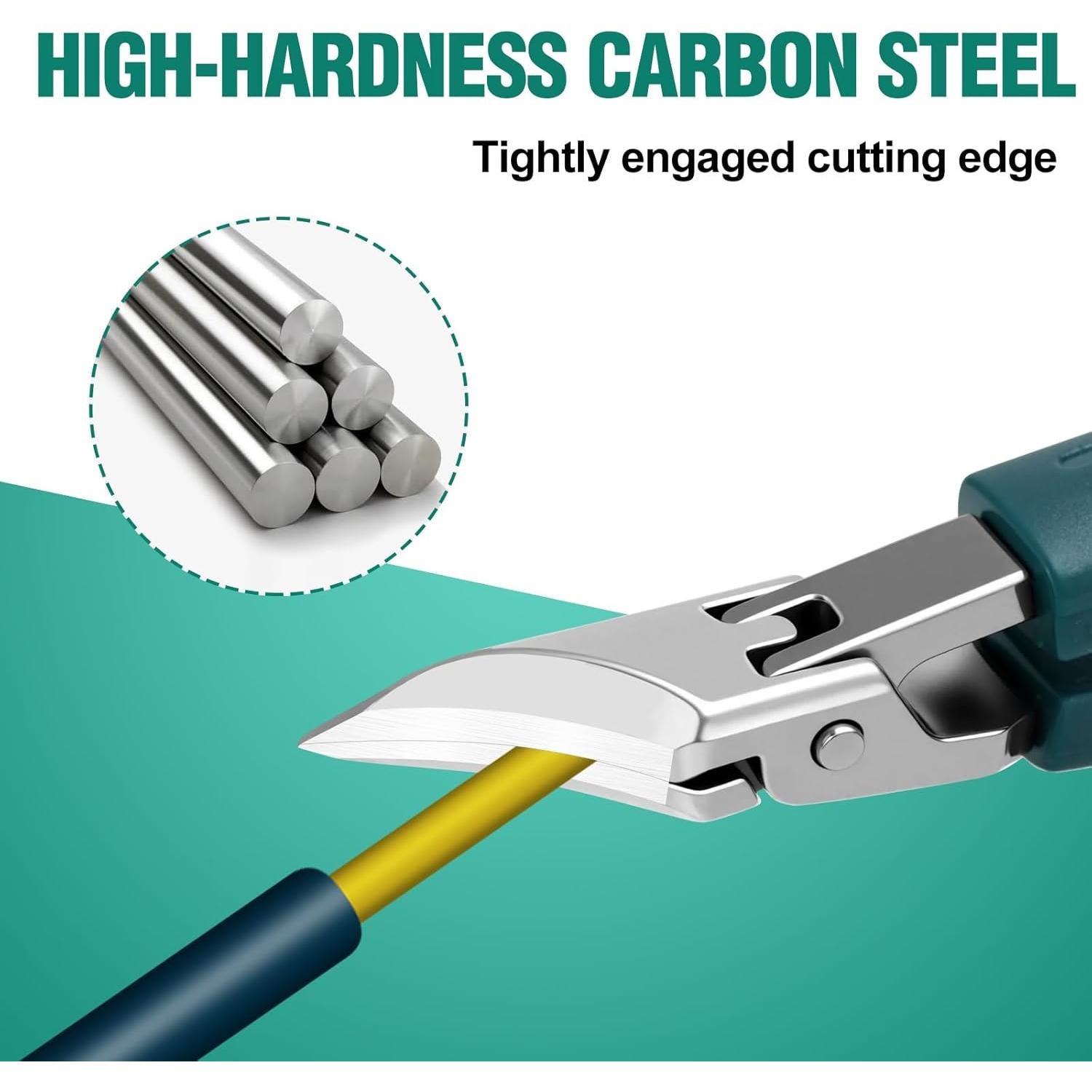 Cortauñas Antisalpicaduras FFyeiiy Set de 3 Piezas Verde