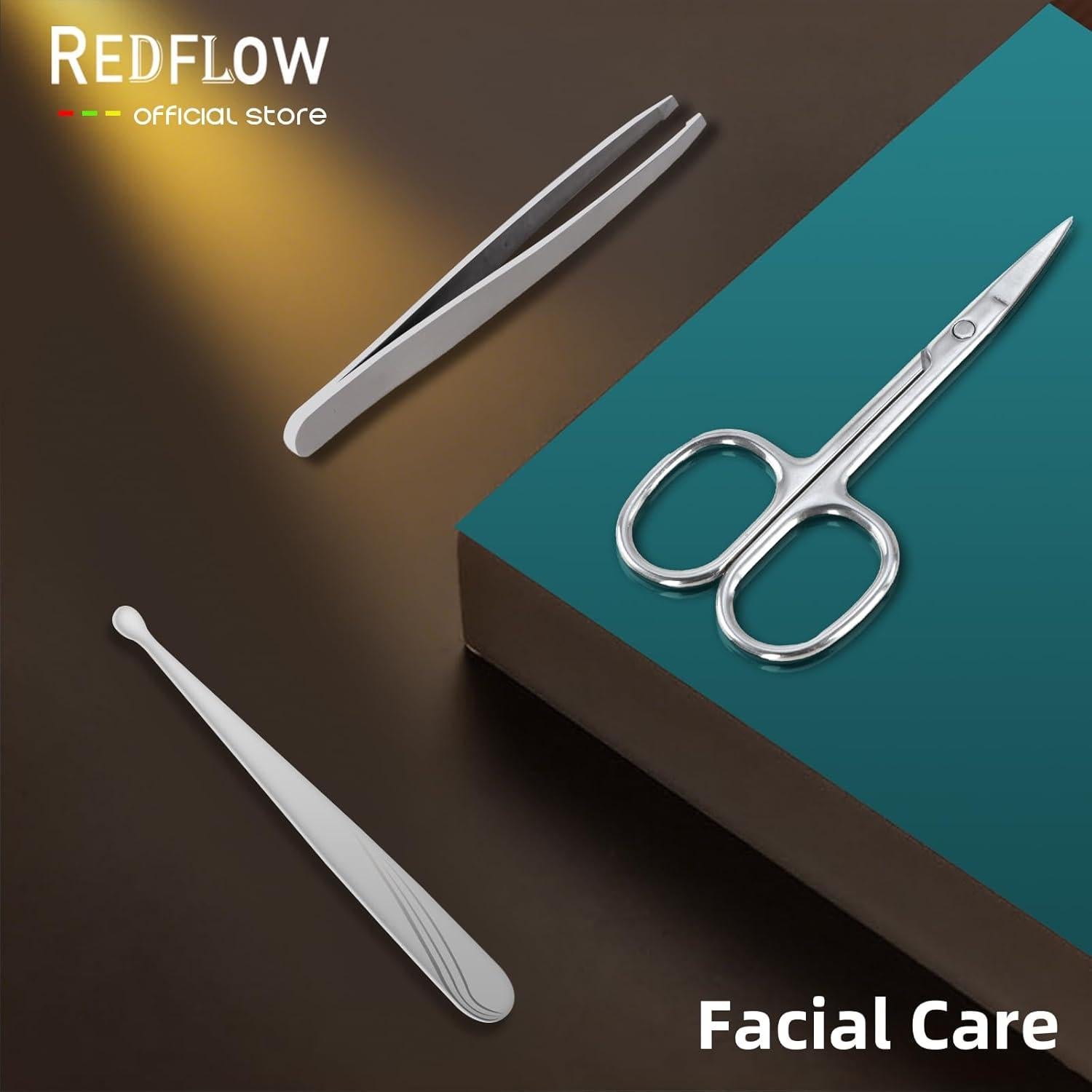 Juego de Manicura 11 en 1 RedFlow Acero Inoxidable Viaje