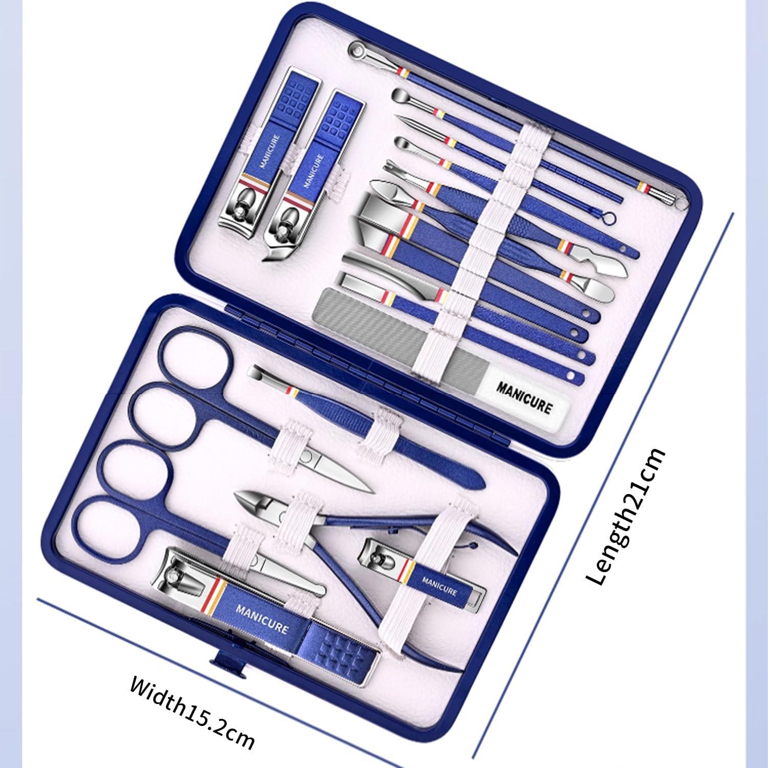 Kit de Manicura y Pedicura Kuzey Home 19 Piezas Acero Inoxidable