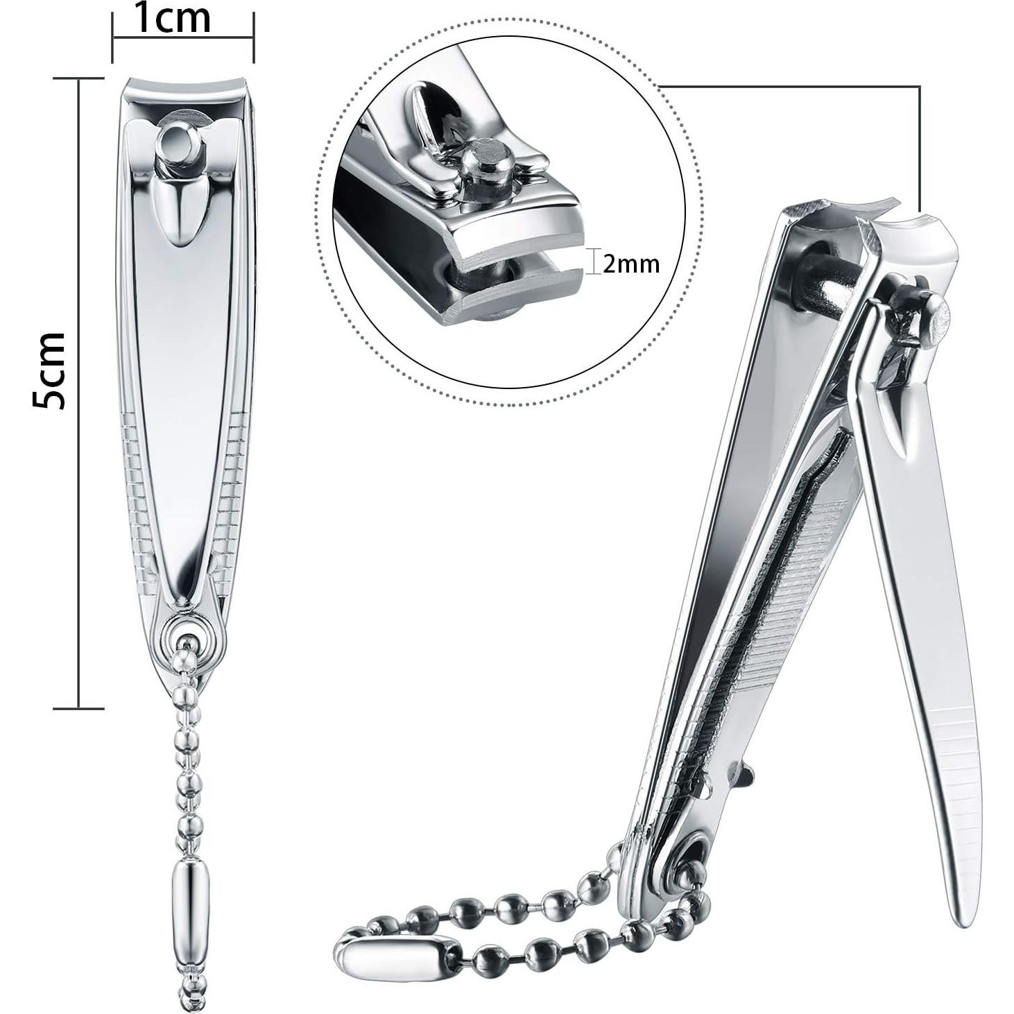 Juego de Cortauñas de Acero Inoxidable Bememo 12 Piezas