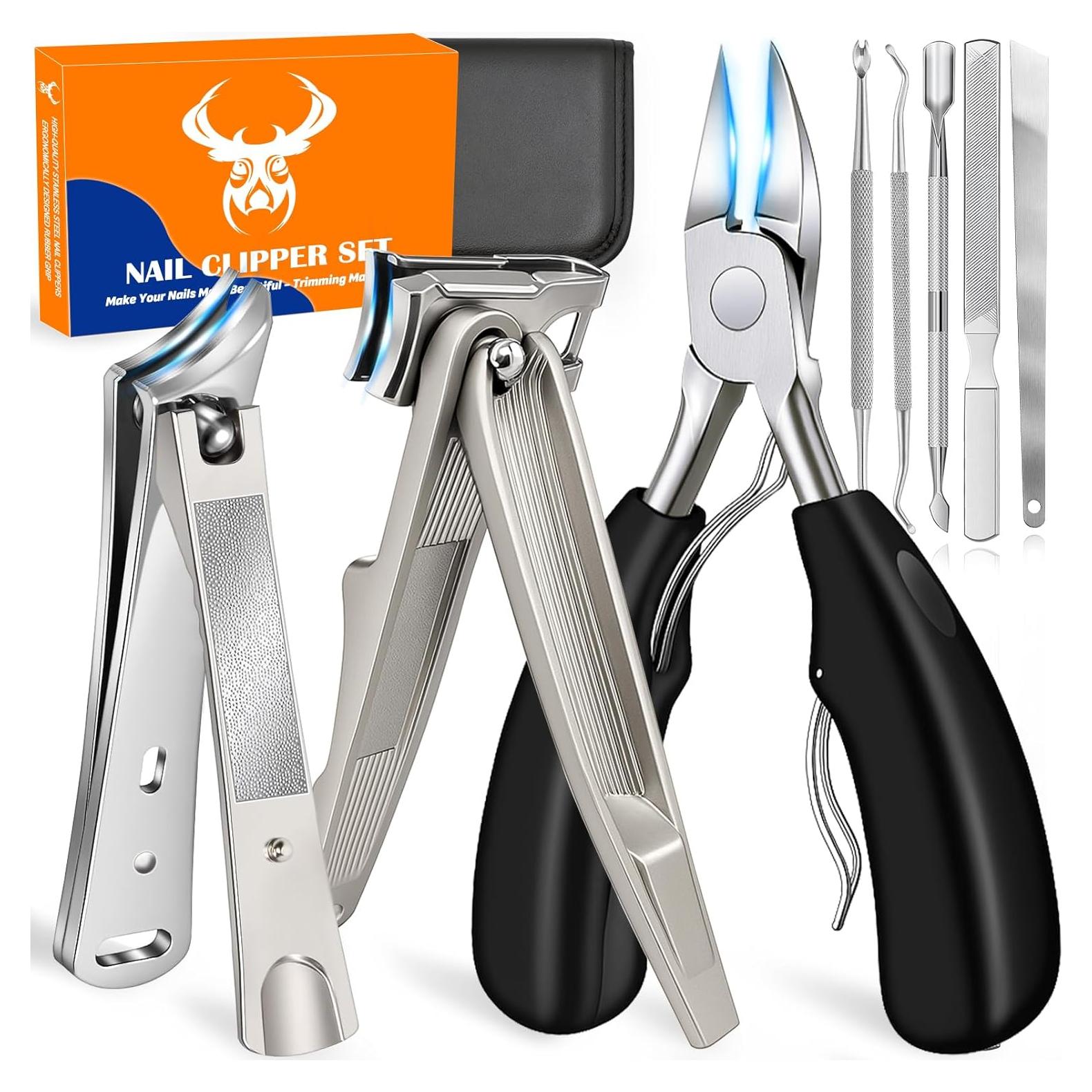 Juego de Cortauñas 8 en 1 MPKDZNE para Uñas Gruesas