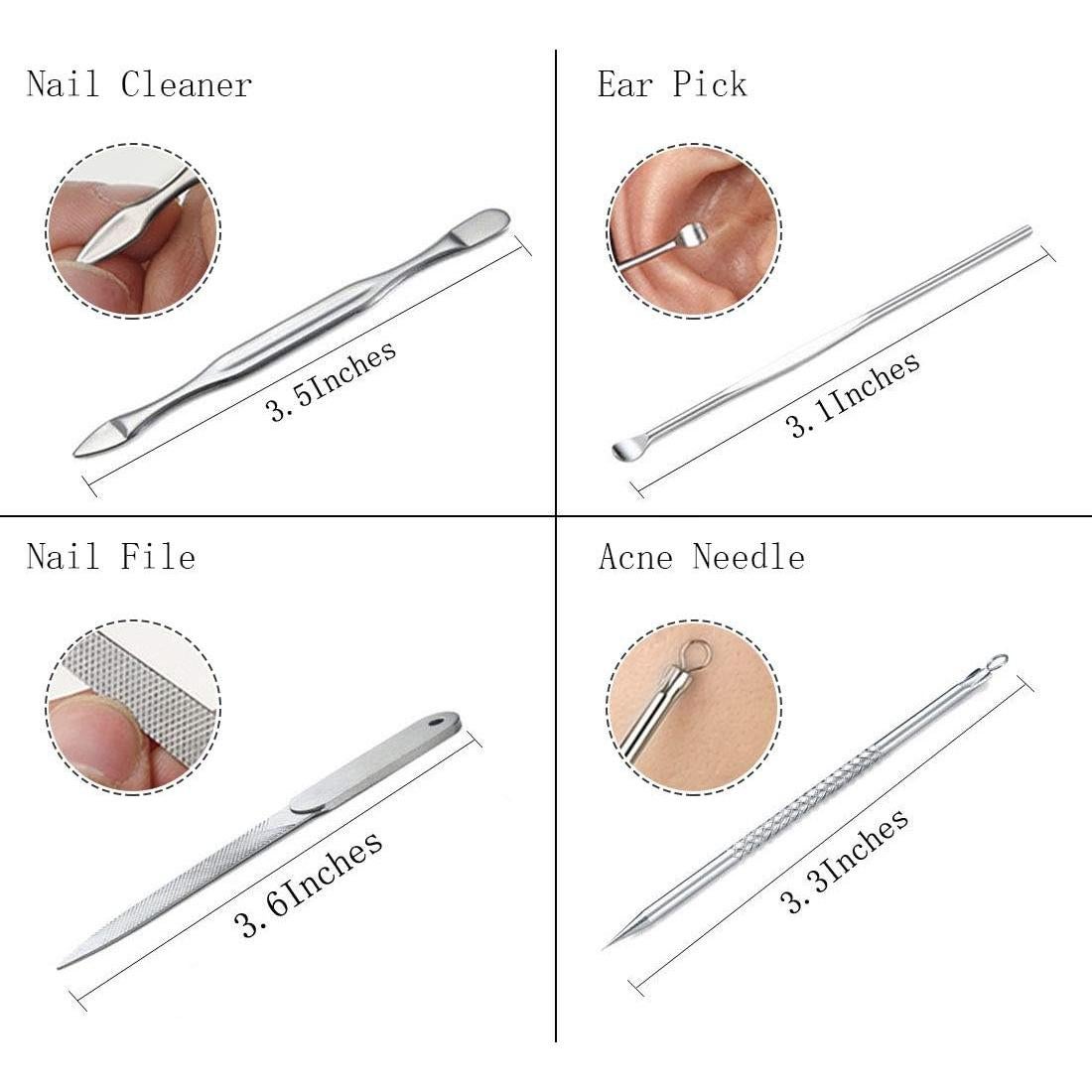 Kit de Manicura Profesional Keiby Citom 12 Piezas Acero Inoxidable