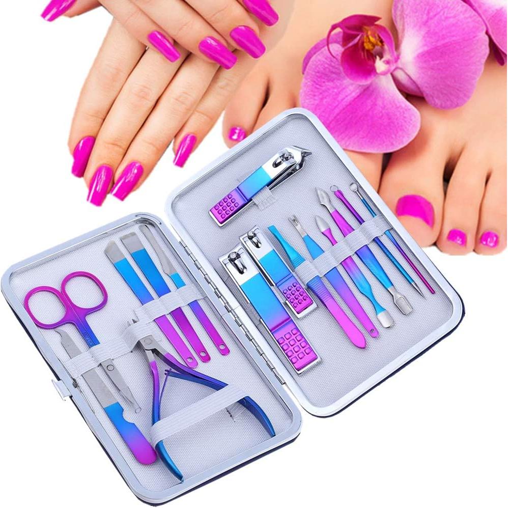 Kit de Manicura Profesional SHICEN 15 Piezas Acero Inoxidable