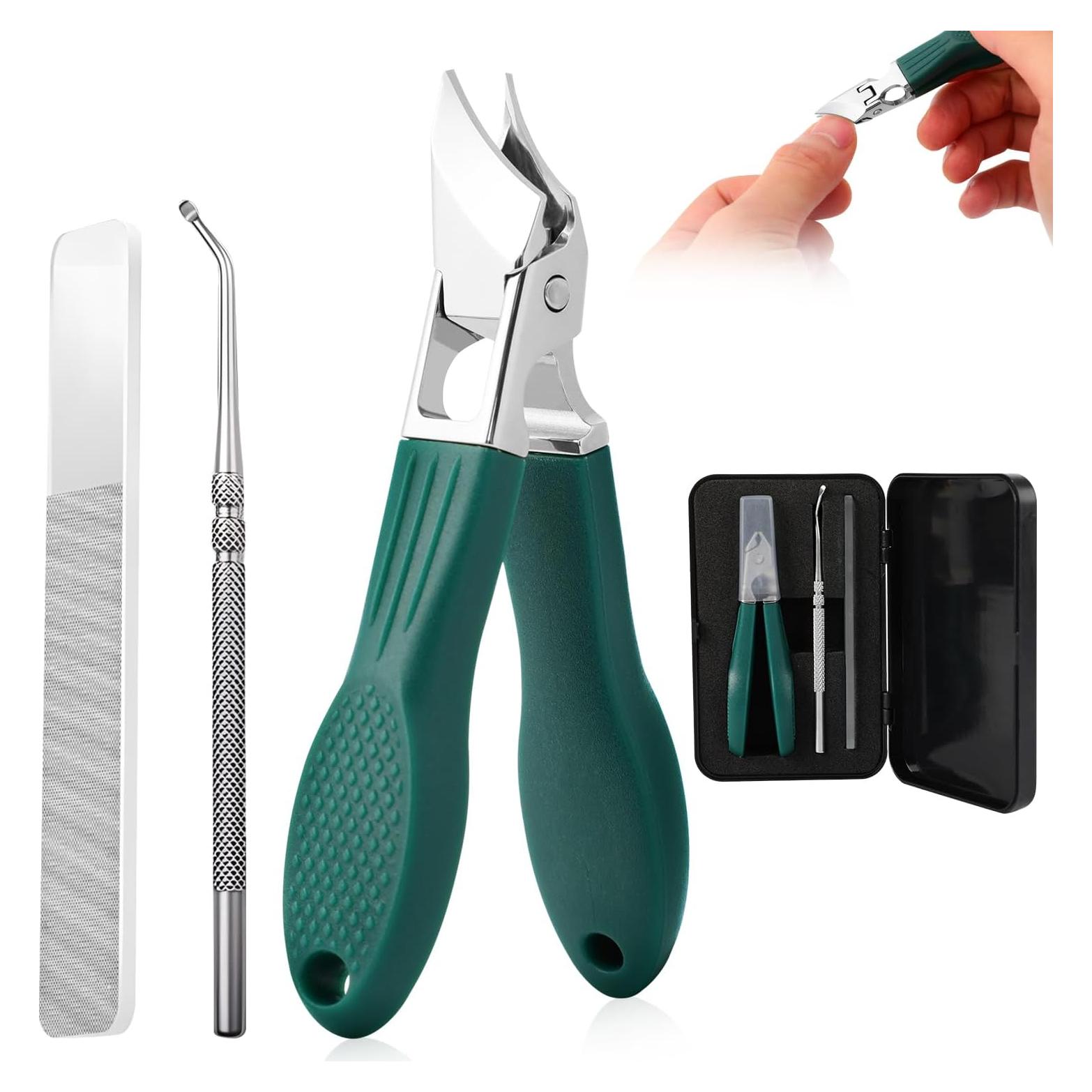 Juego de Cortauñas Huatinent 3 Piezas Antisalpicaduras