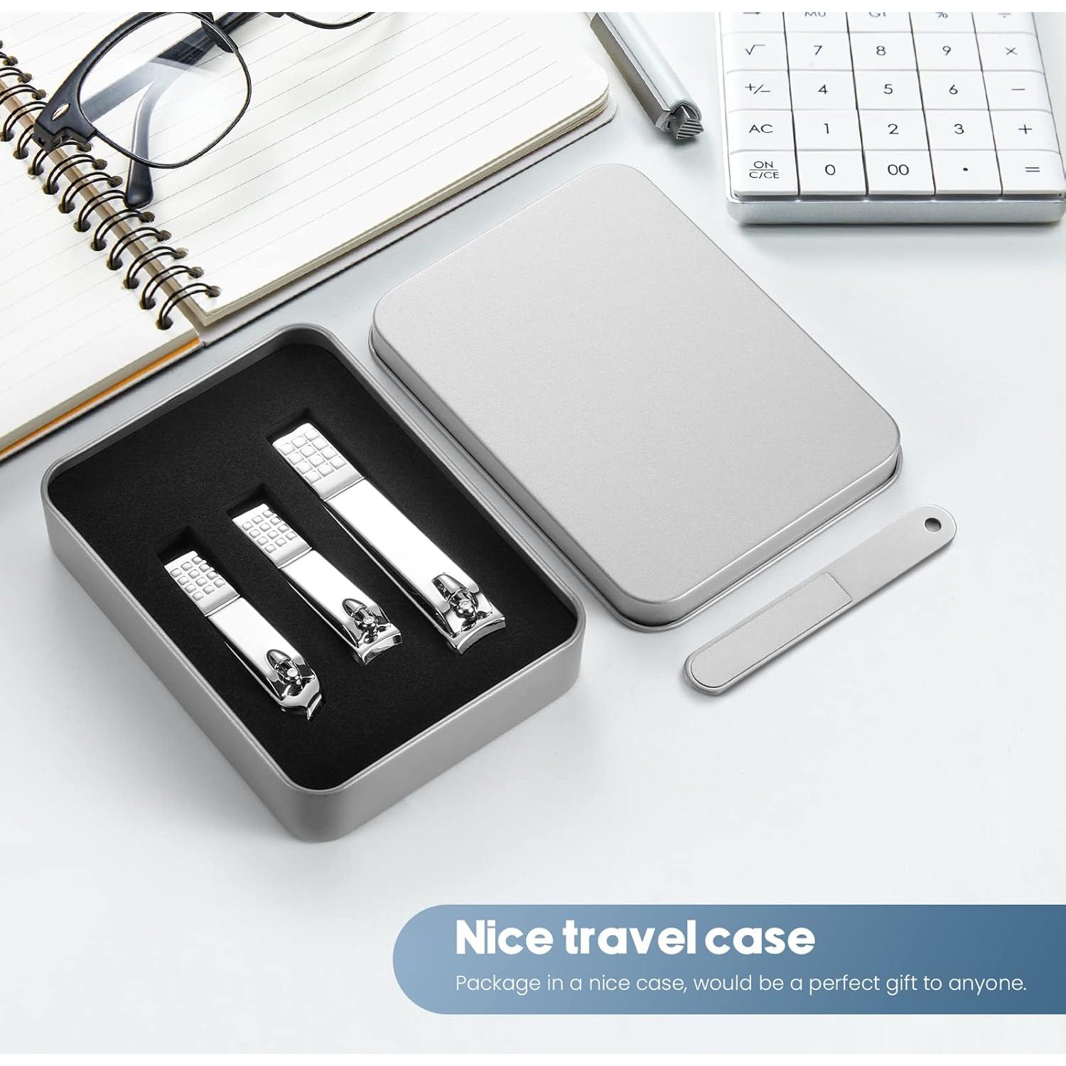 Juego de Cortauñas Profesional STSINSEA 4 Piezas - Plateado