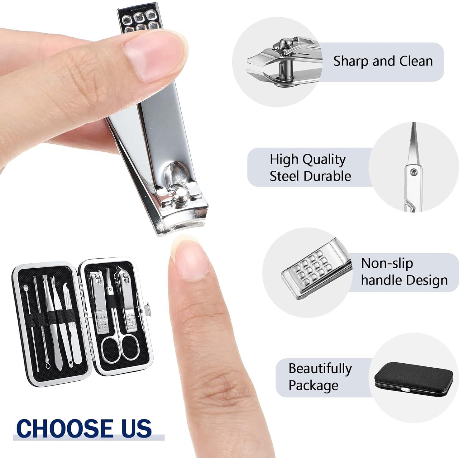 Set de Manicura 48 Piezas Hanaive con Estuche de Viaje Negro