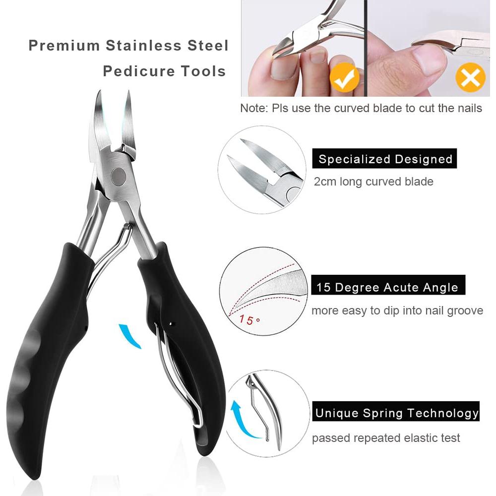 Juego de herramientas para uñas encarnadas Bcabo 10 piezas