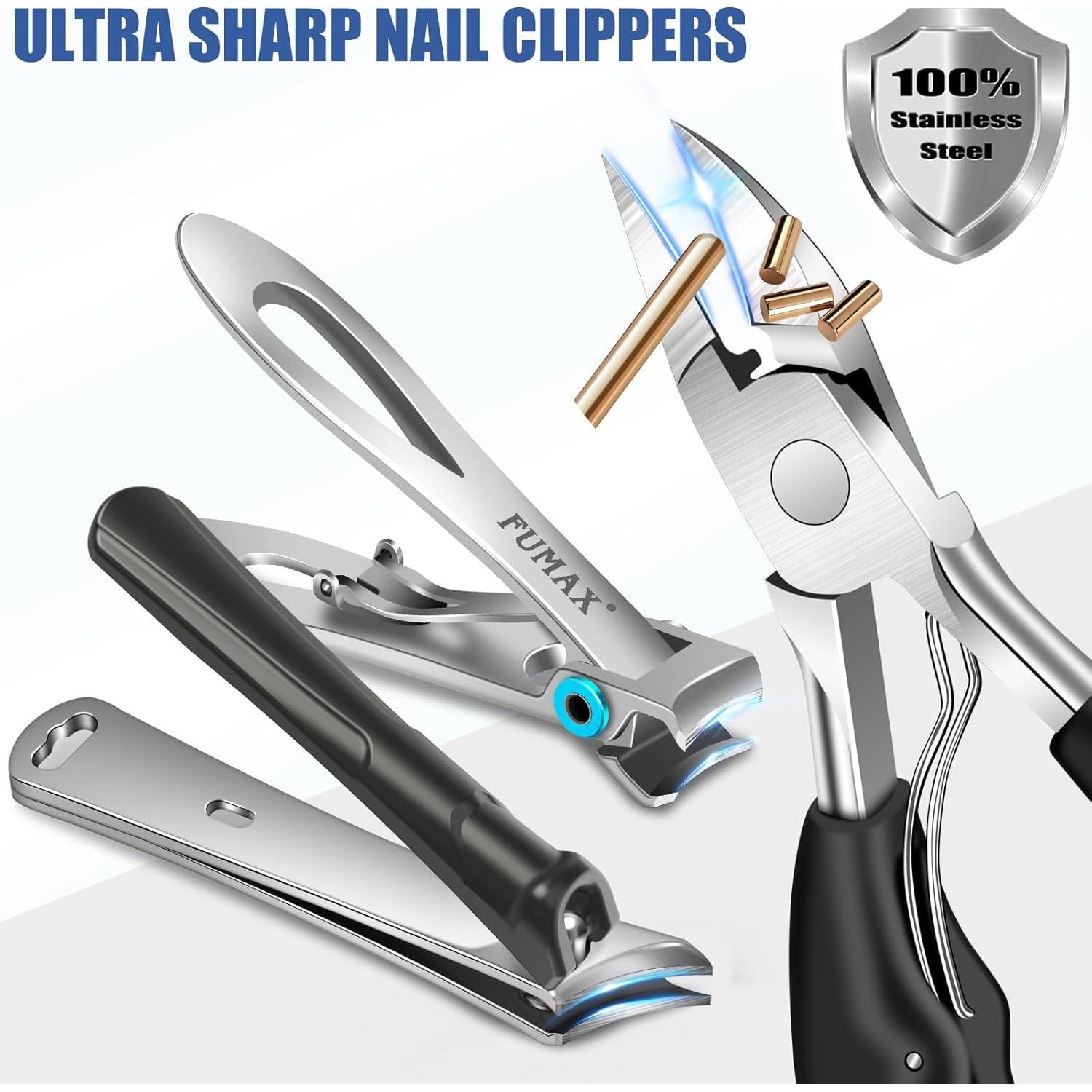 Set de Cortauñas FUMAX 5 en 1 para Uñas Gruesas y Encarnadas