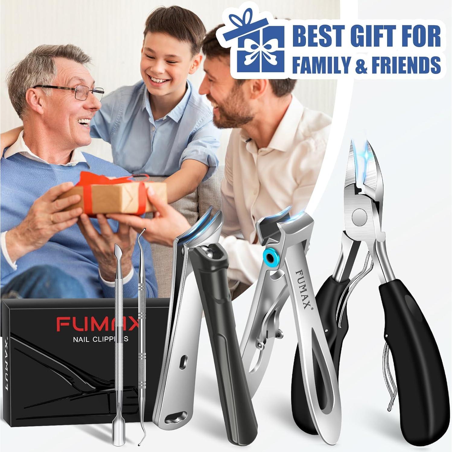 Set de Cortauñas FUMAX 5 en 1 para Uñas Gruesas y Encarnadas