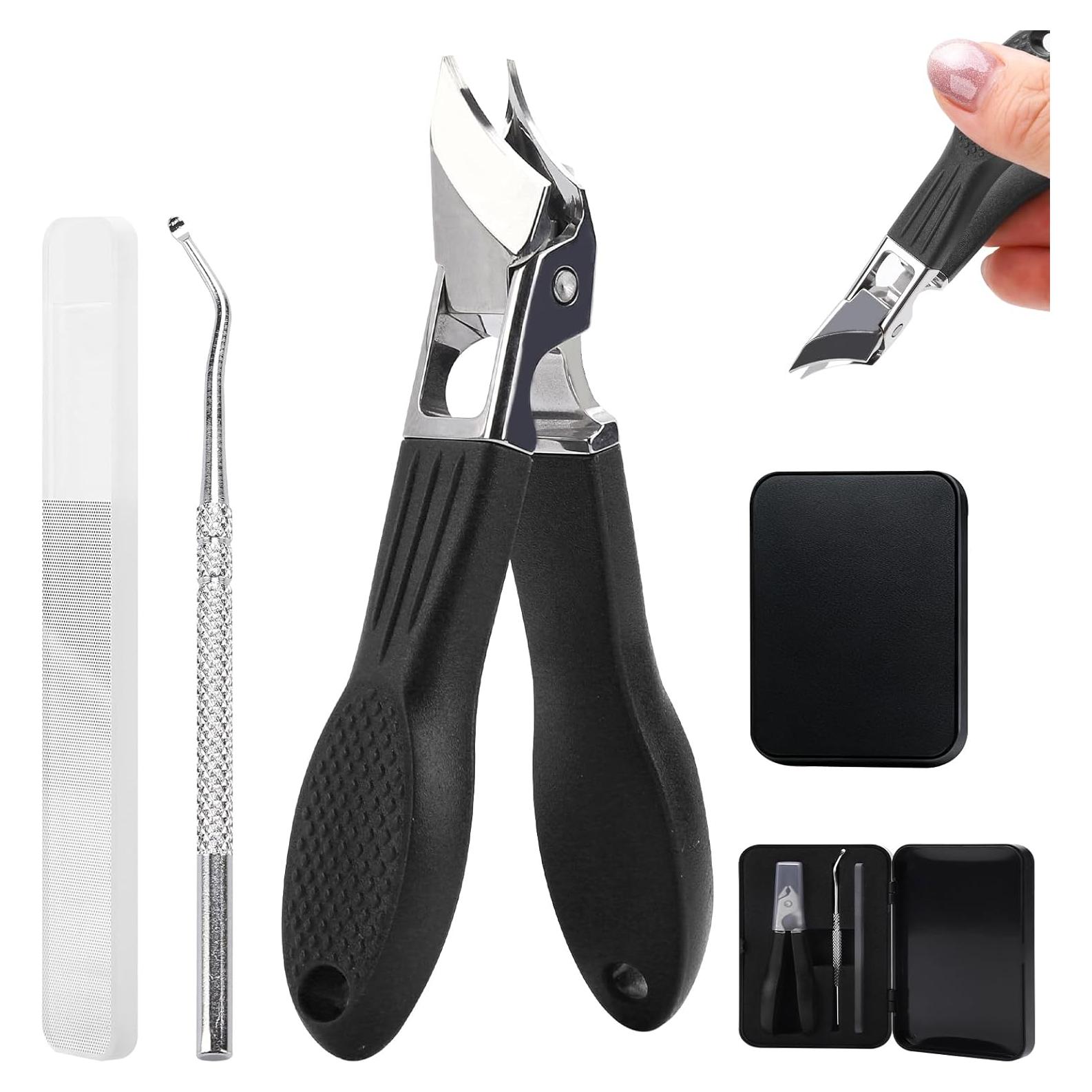 Cortauñas Eagle Beak 3 Piezas Acero Inoxidable Negro