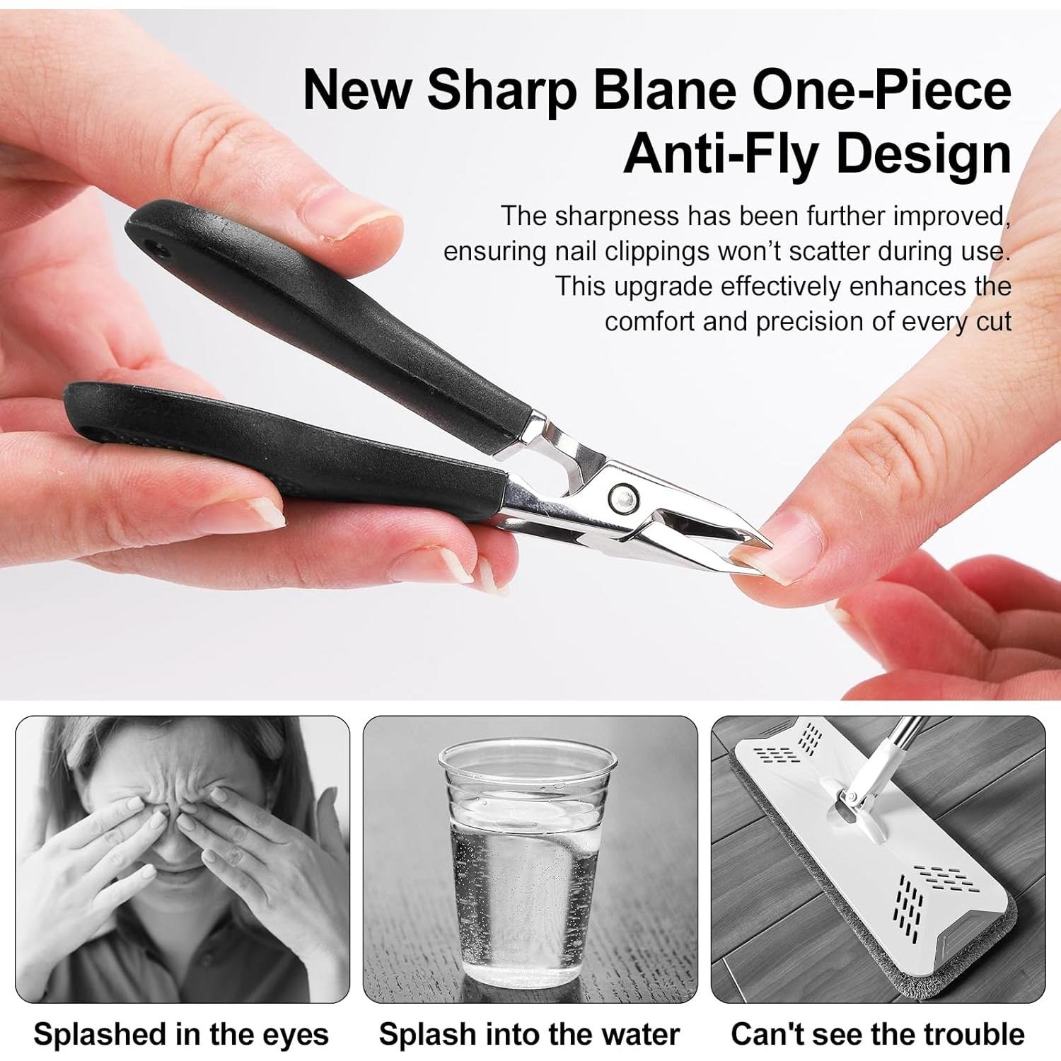 Cortauñas Eagle Beak 3 Piezas Acero Inoxidable Negro