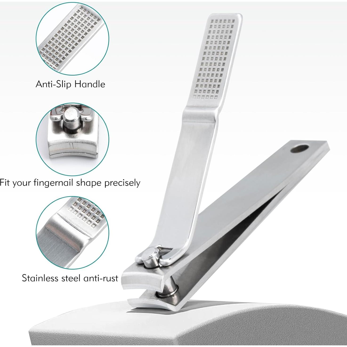 Juego de Cortauñas CINDALOG Acero Inoxidable 2 Piezas