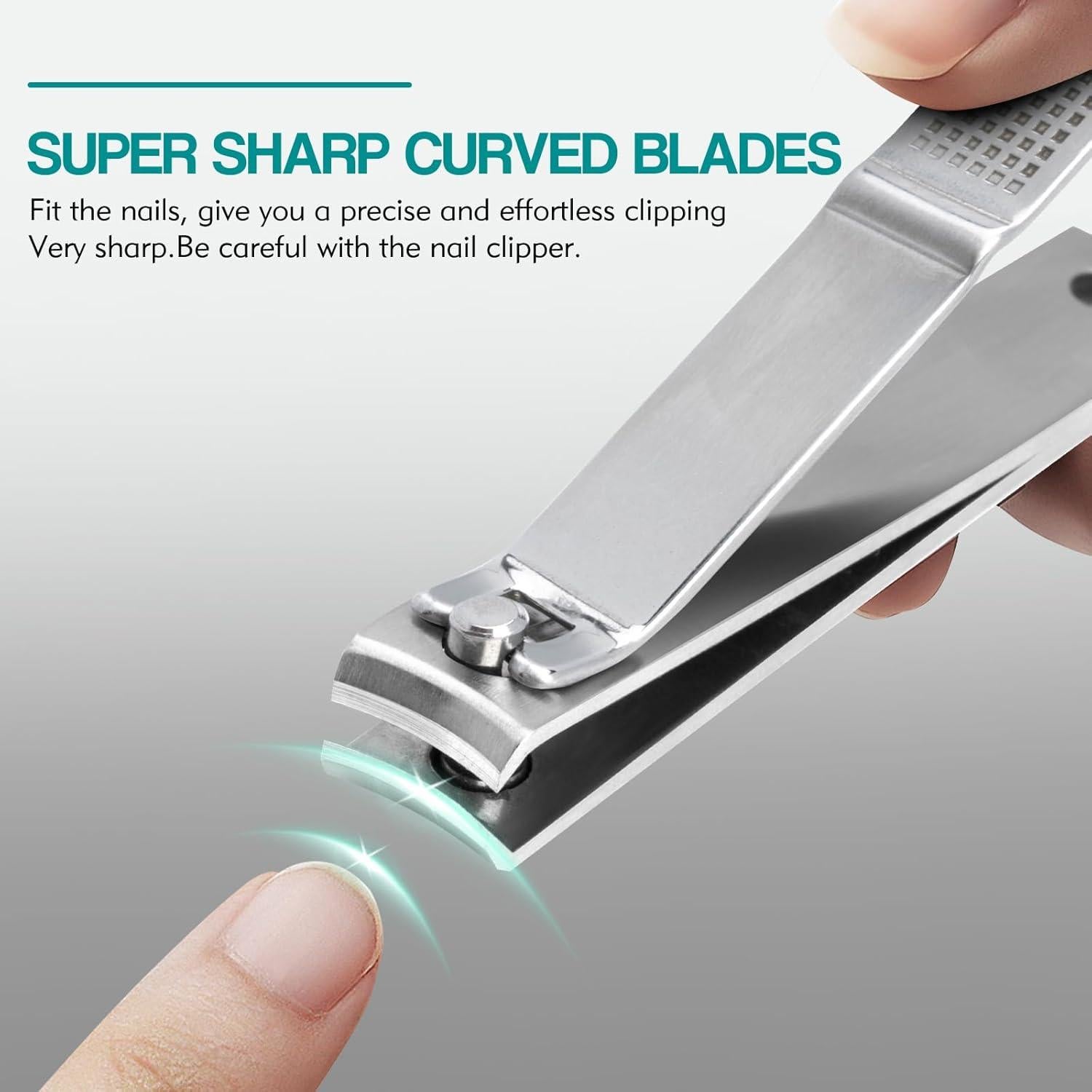 Juego de Cortauñas CINDALOG Acero Inoxidable 2 Piezas