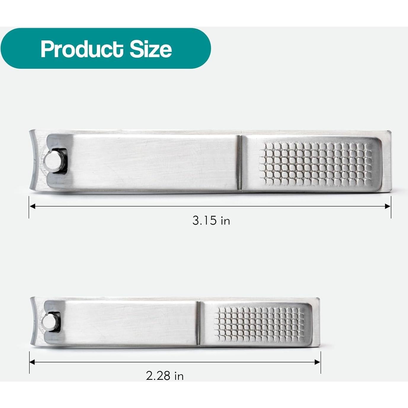 Juego de Cortauñas CINDALOG Acero Inoxidable 2 Piezas