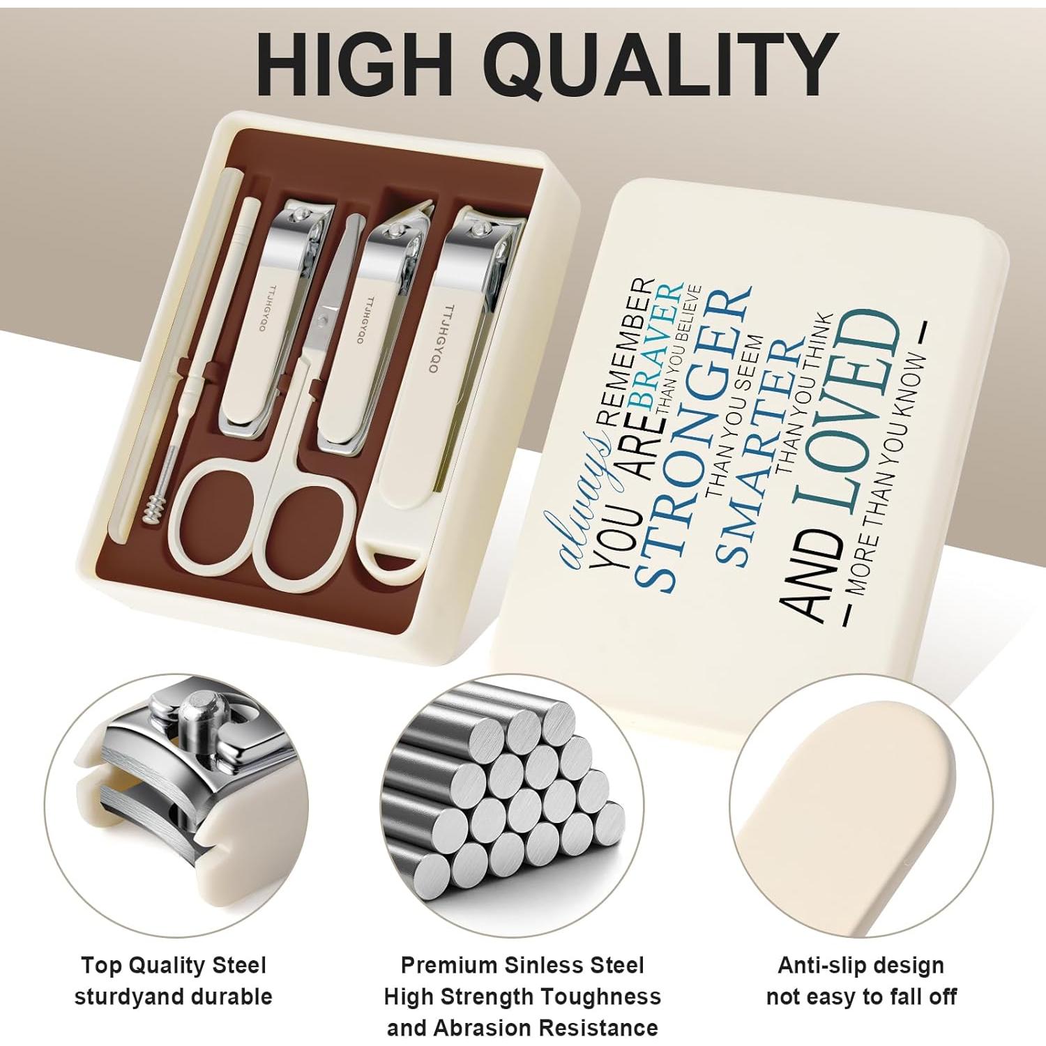 Set de Cortaúñas 6 Piezas TTJHGYQO Acero Inoxidable