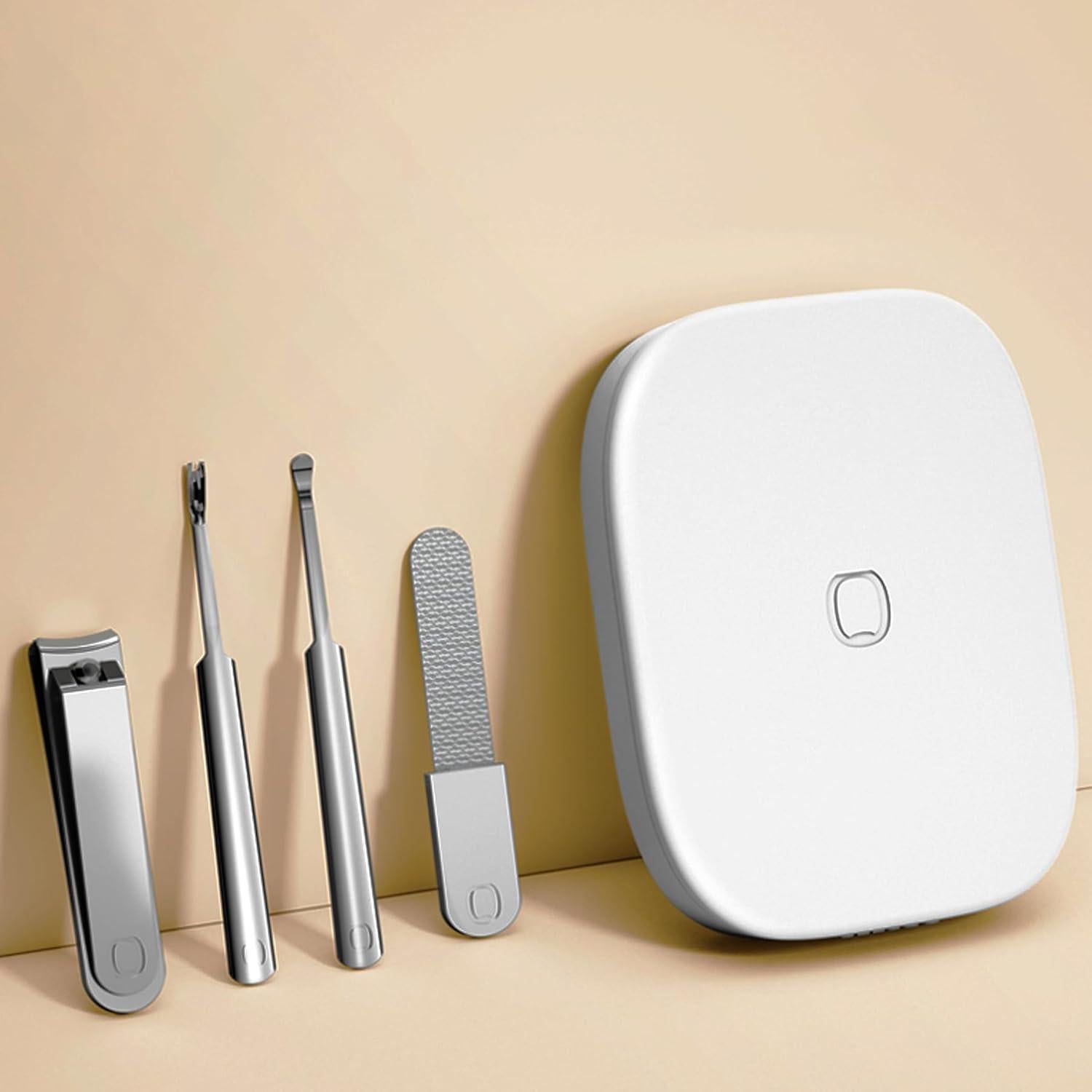 Juego de Cuidado de Uñas 4 en 1 Sourcingbay - Estuche Blanco