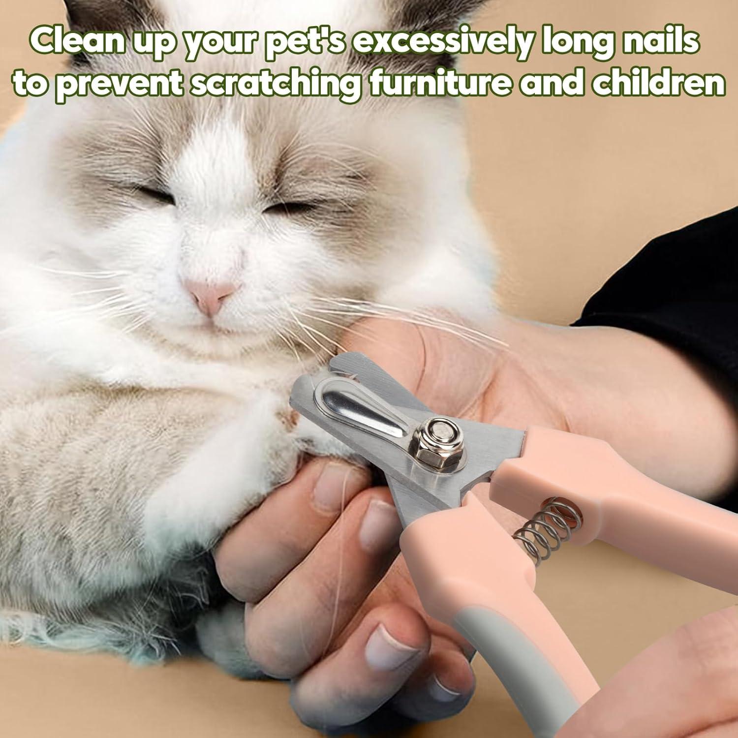 Cepillo Autolimpiante para Gatos y Cortauñas BSONEDO 2 Piezas