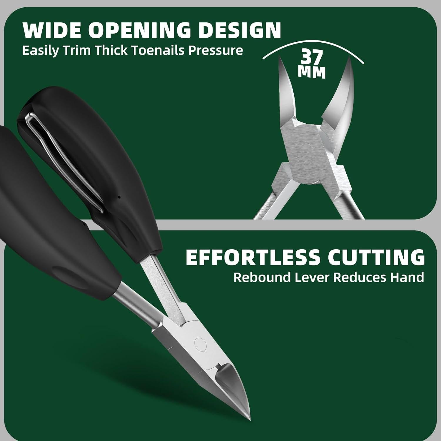 Cortauñas Profesional VANWIN 5 en 1 para Uñas Gruesas