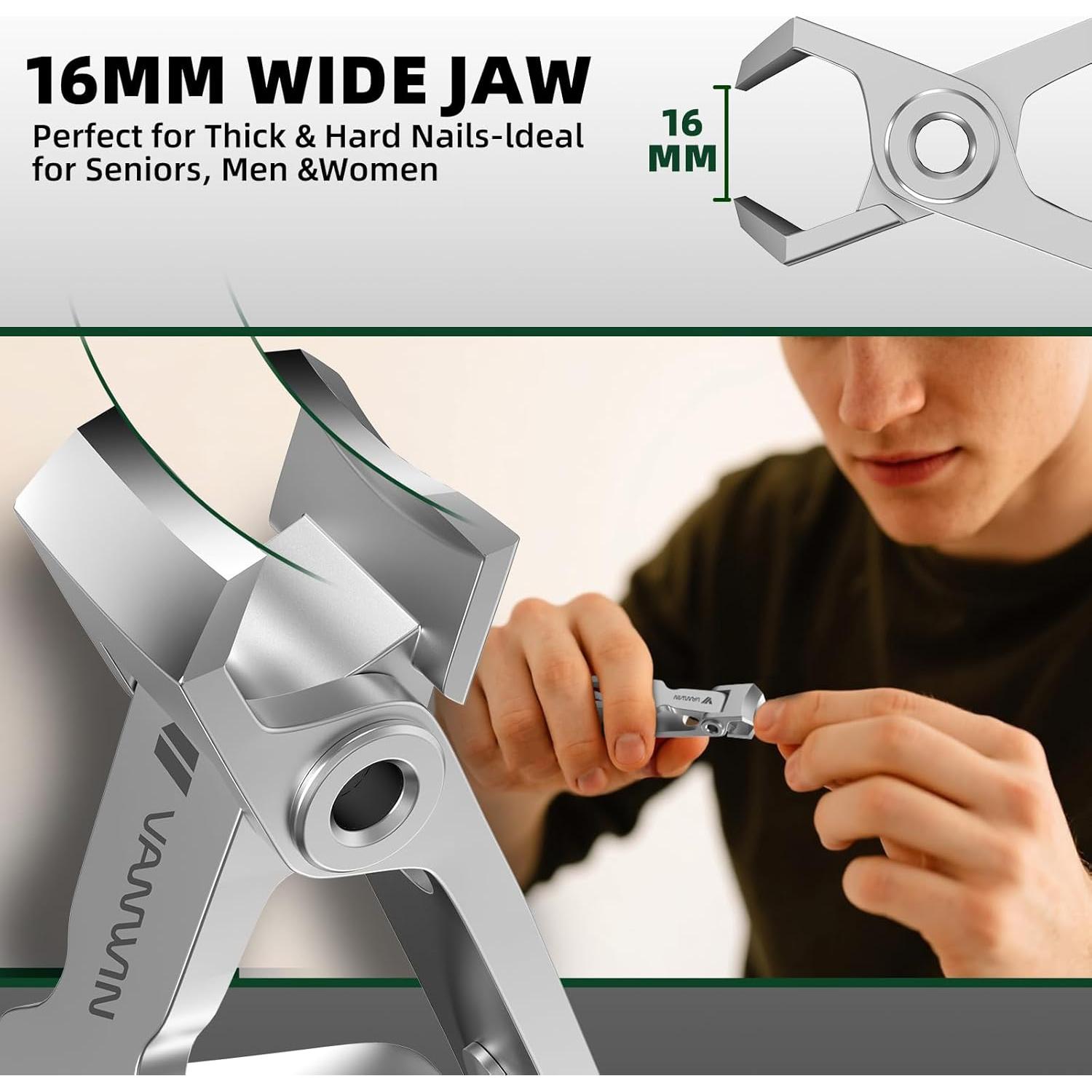 Cortauñas Profesional VANWIN 5 en 1 para Uñas Gruesas