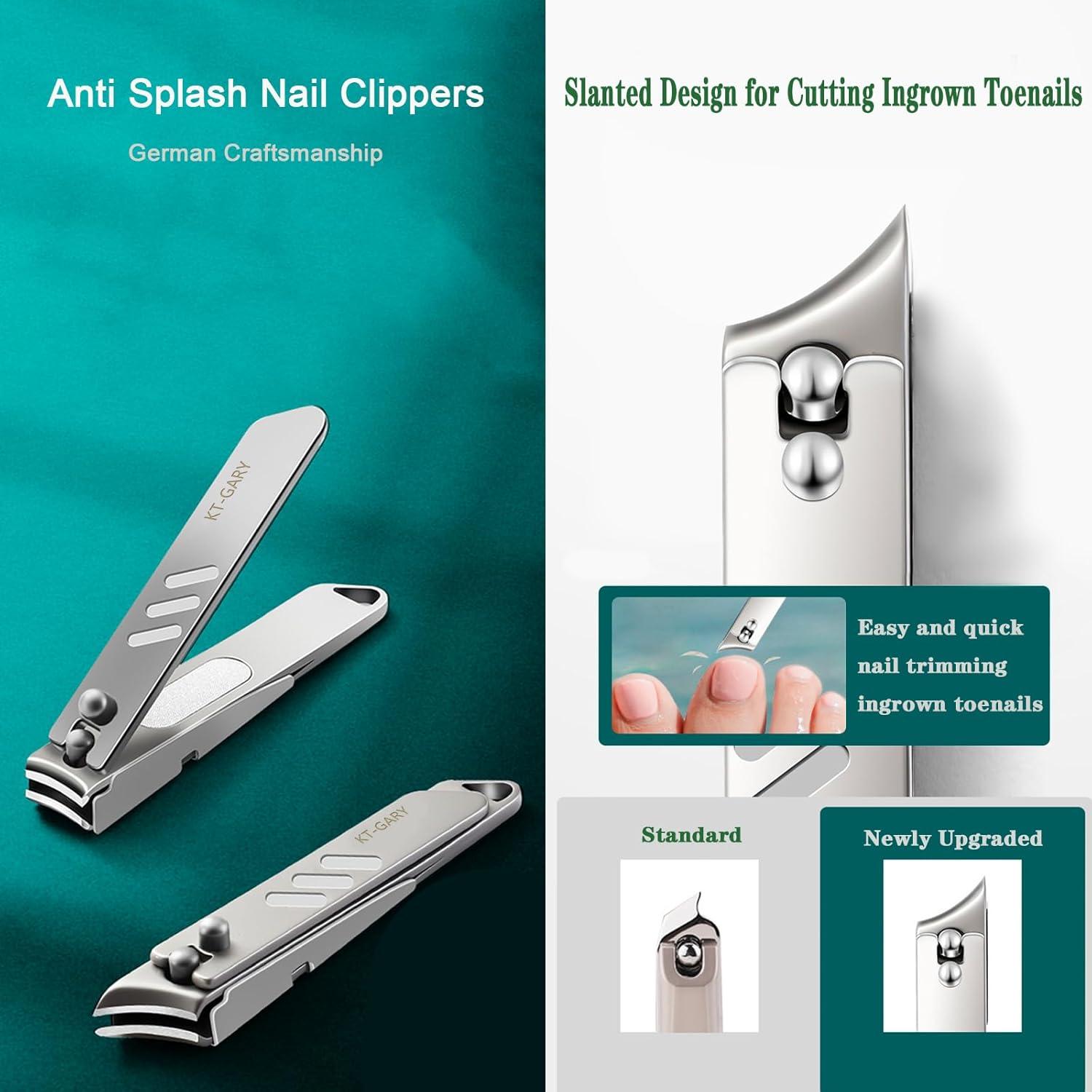 Juego de Cortauñas KT-GARY 4 Piezas Antisalpicaduras