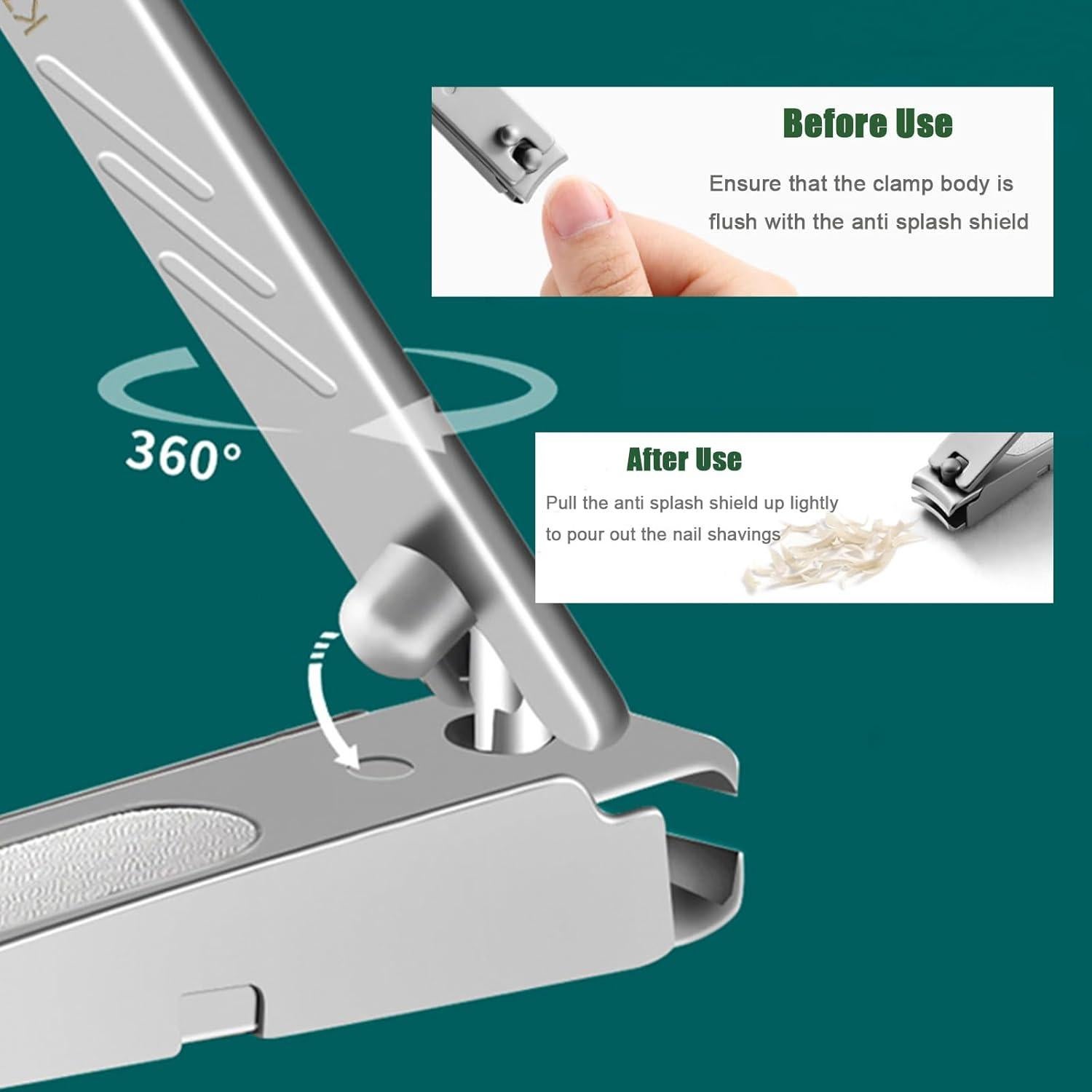 Juego de Cortauñas KT-GARY 4 Piezas Antisalpicaduras