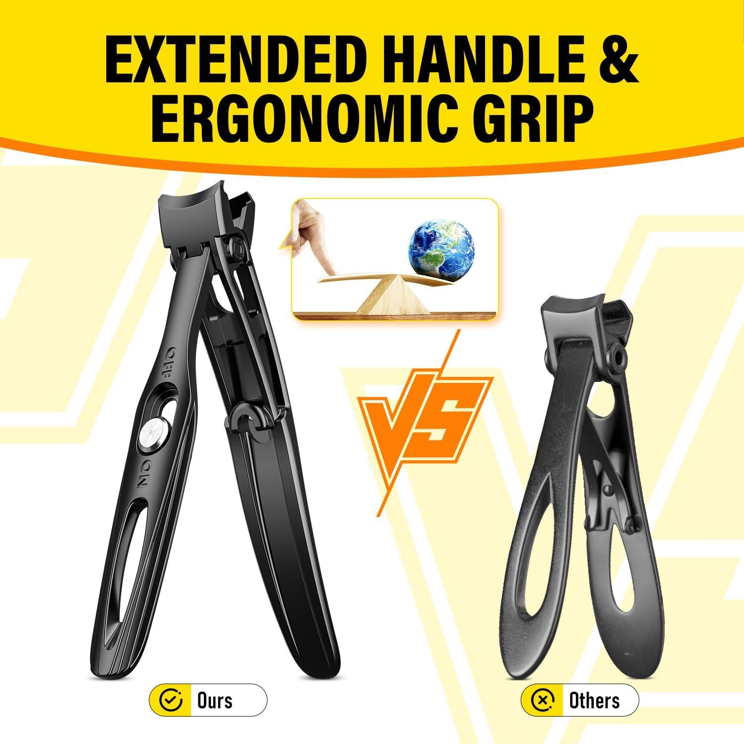 Cortauñas Jovareneo Ultra Ancho con Mango Largo para Uñas Gruesas