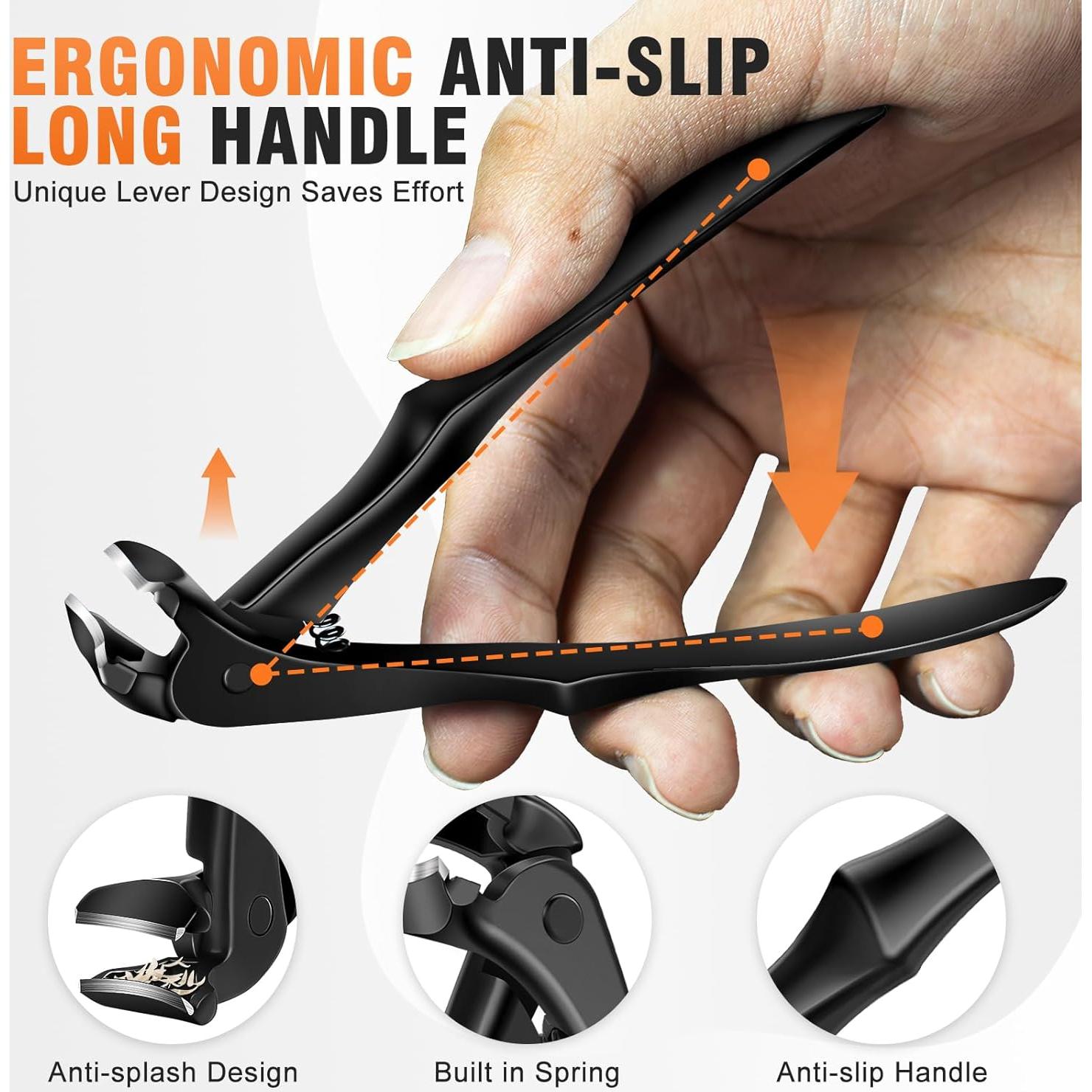 Cortauñas DRMODE Mango Largo Angulado para Uñas Gruesas