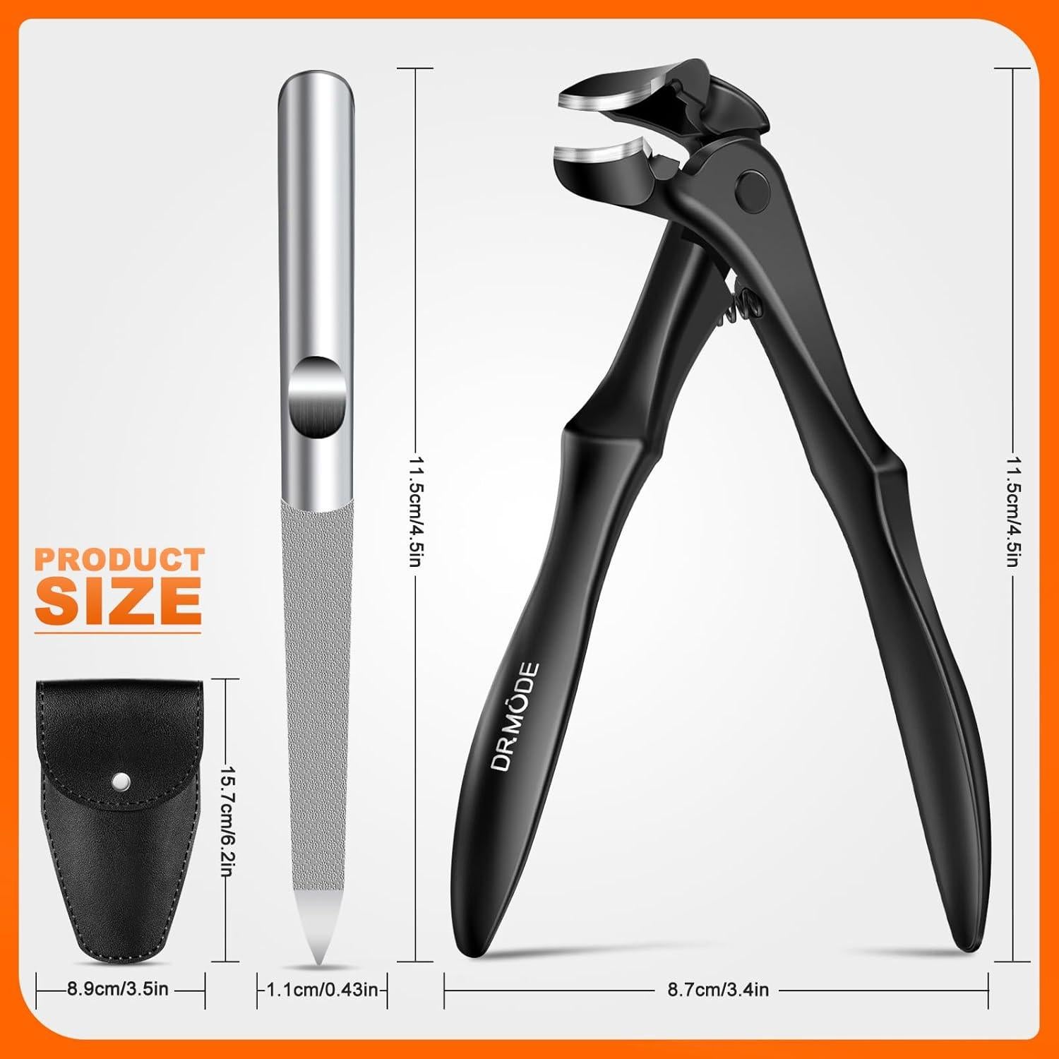 Cortauñas DRMODE Mango Largo Angulado para Uñas Gruesas