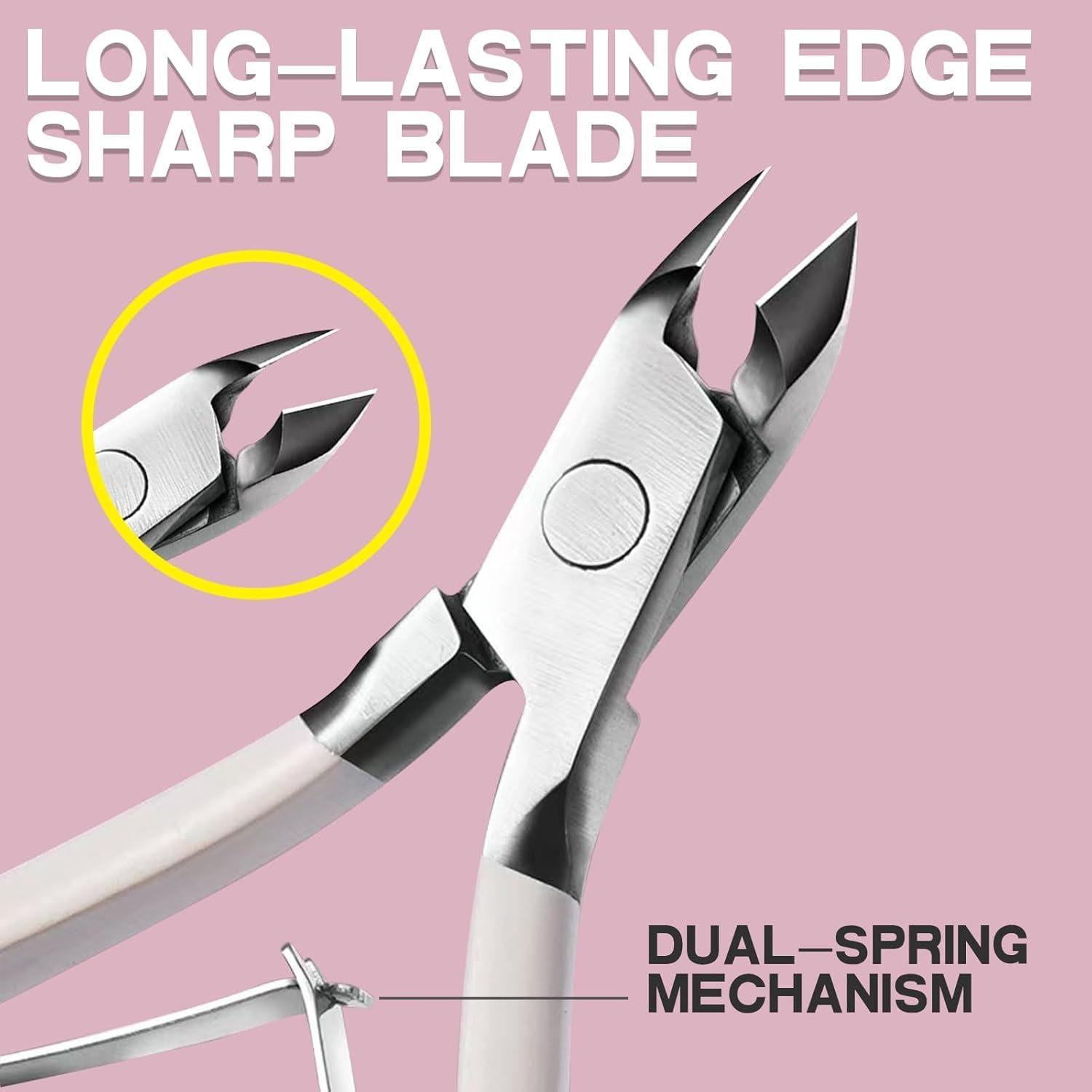 Juego de Recortadores de Cutículas Kylara 3 en 1 Acero Inoxidable