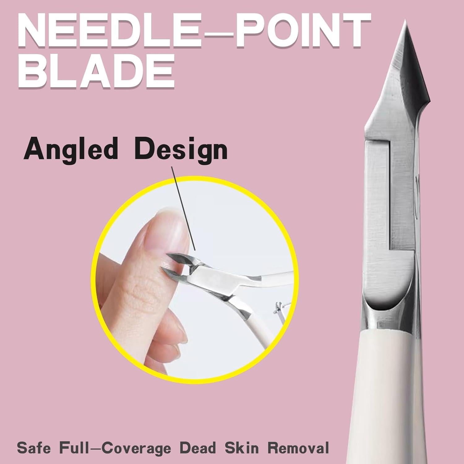 Juego de Recortadores de Cutículas Kylara 3 en 1 Acero Inoxidable