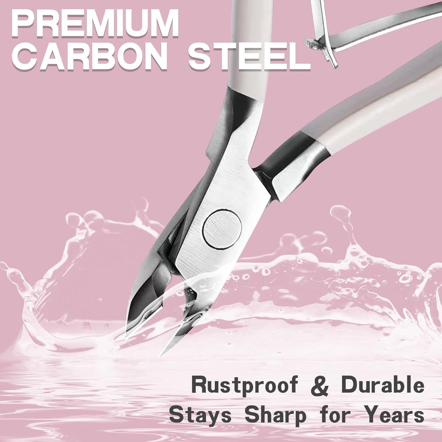 Juego de Recortadores de Cutículas Kylara 3 en 1 Acero Inoxidable