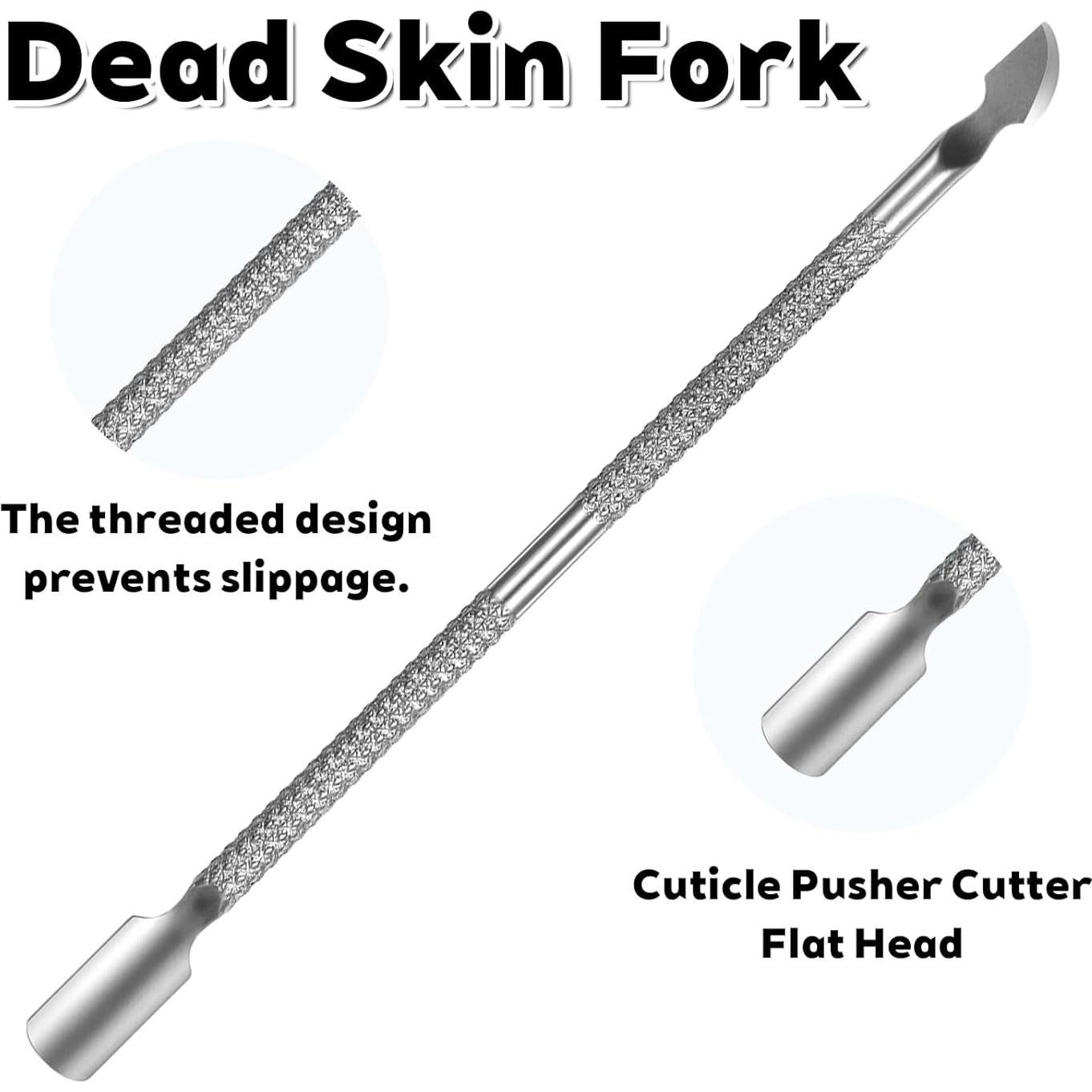 Juego de 6 Herramientas de Manicura Lnngub - Alicates y Empujadores de Cutículas de Acero Inoxidable