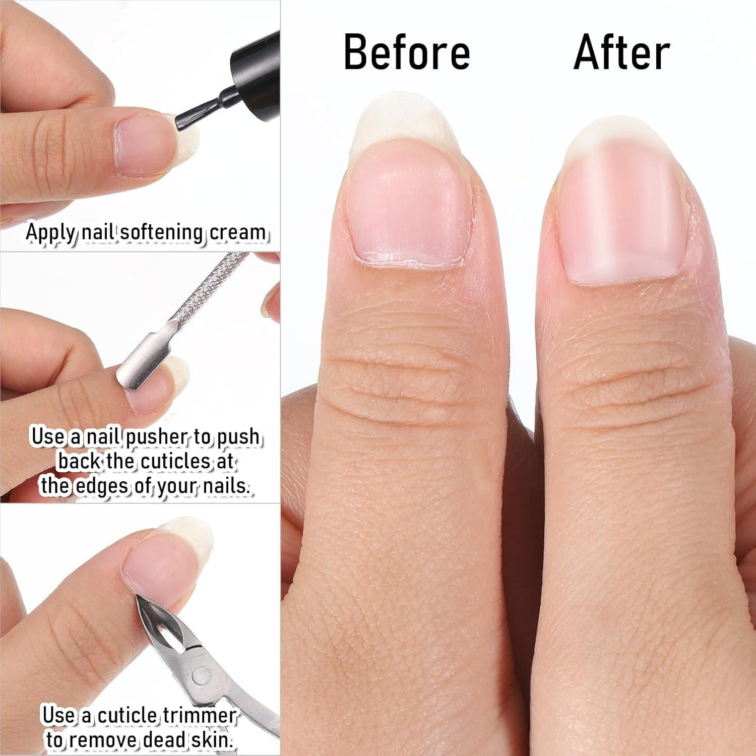 Juego de 6 Herramientas de Manicura Lnngub - Alicates y Empujadores de Cutículas de Acero Inoxidable