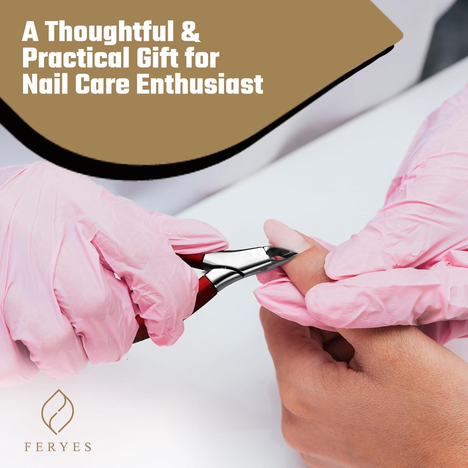 Cortador de Cutículas FERYES Antideslizante 5 mm Rojo