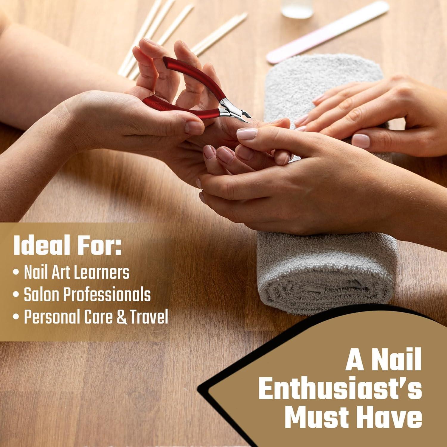 Cortador de Cutículas FERYES Antideslizante 5 mm Rojo