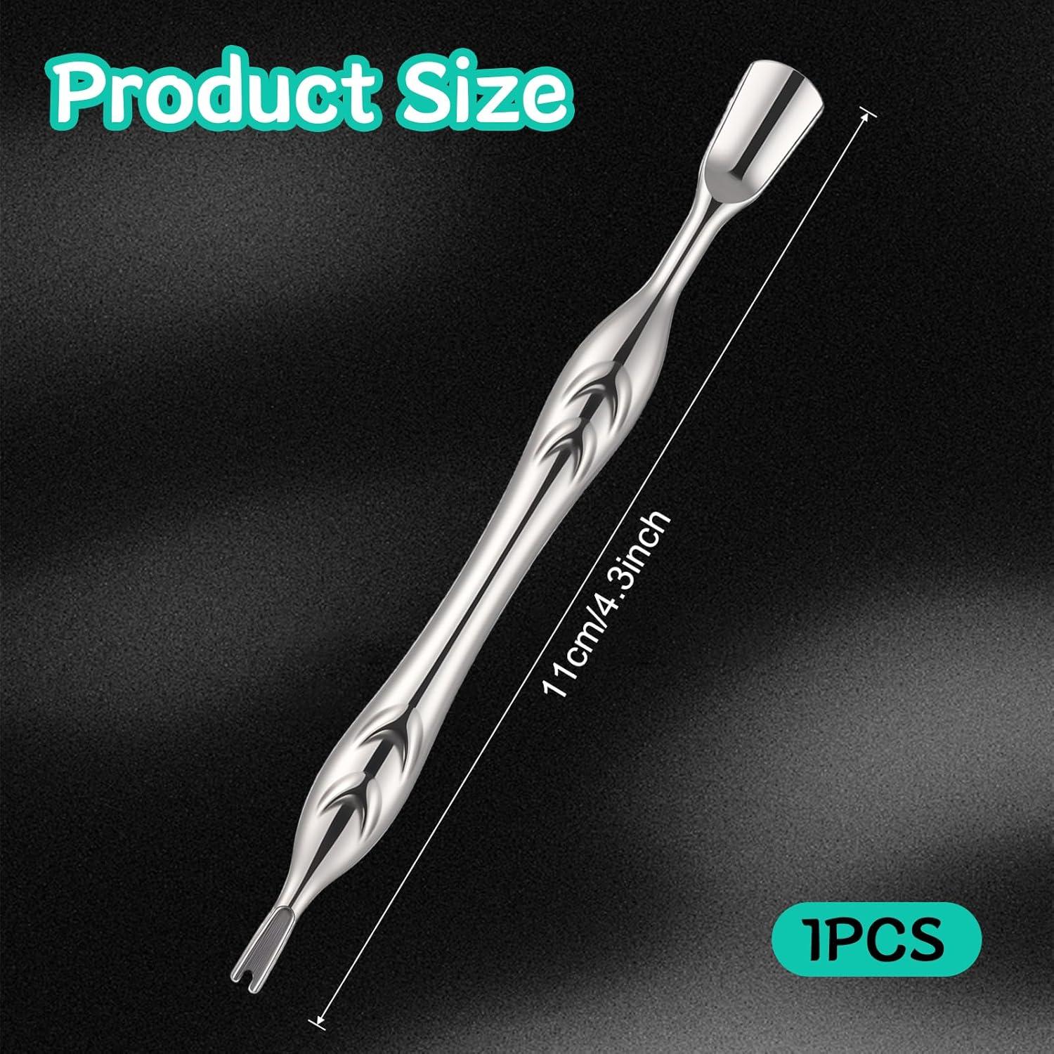 Empujador y Cortador de Cutículas Alrhso 2 en 1 Acero Inoxidable