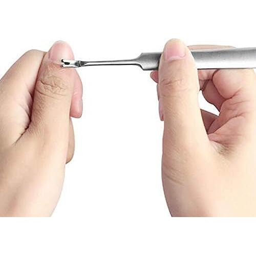 Empujador de Cutículas Acero Inoxidable Profesional 14cm