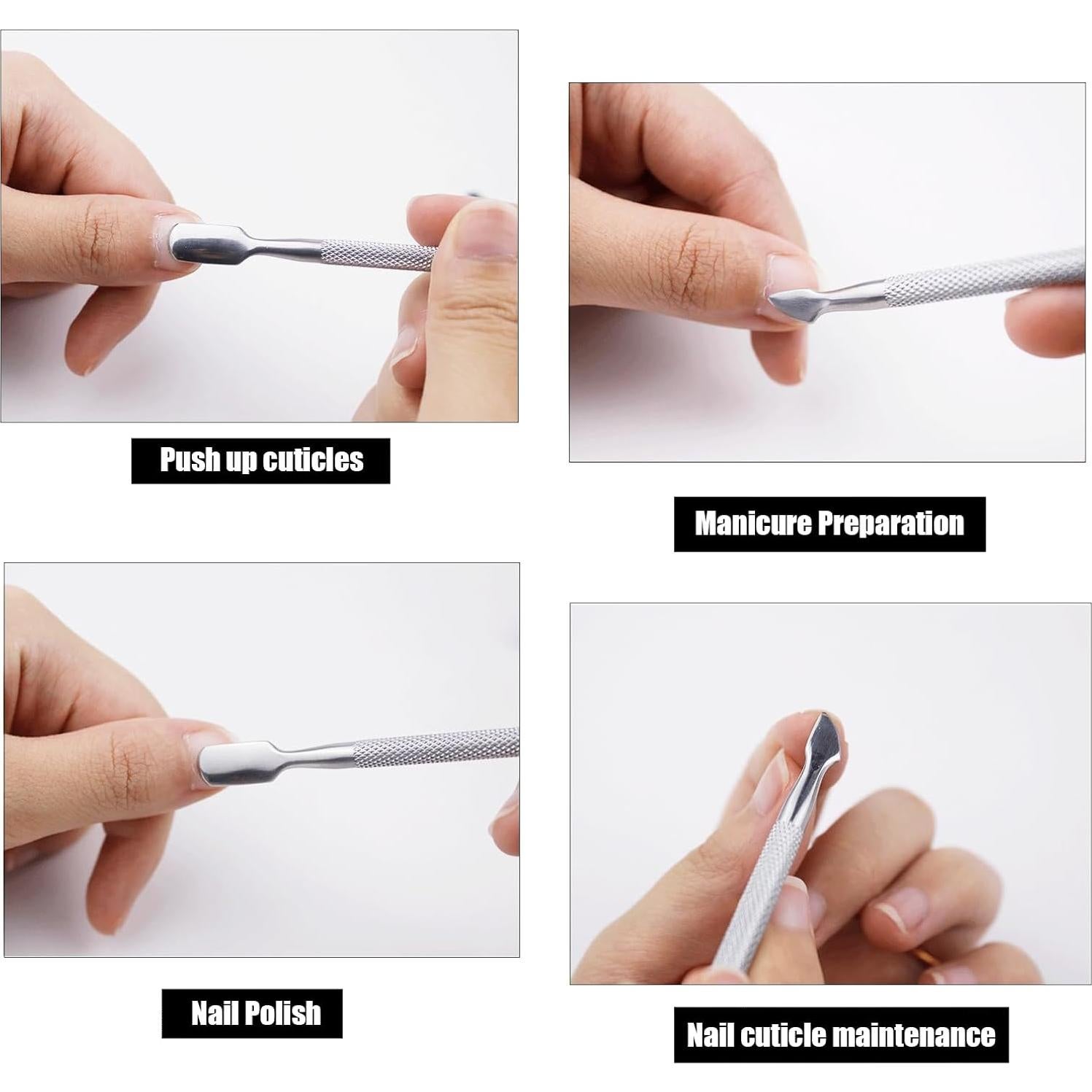 Kit de Manicura y Pedicura SHEHARUHI 6 Pcs Acero Inoxidable