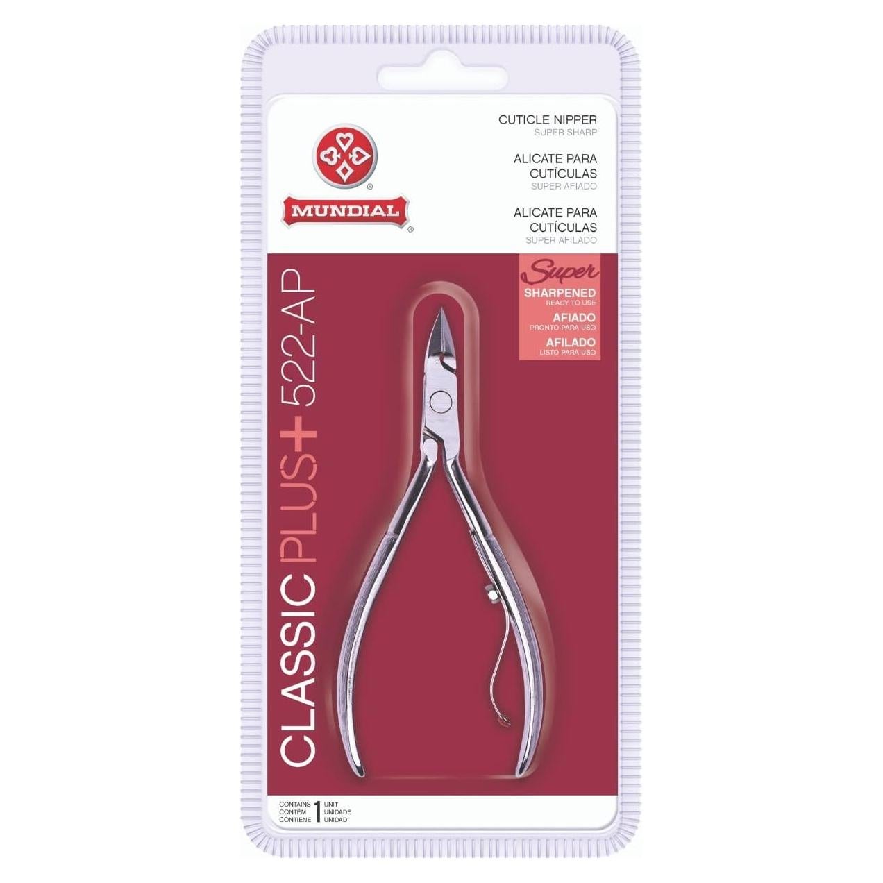 Cortaúñas Mundial 522-AP - Recortador de Cutículas Acero