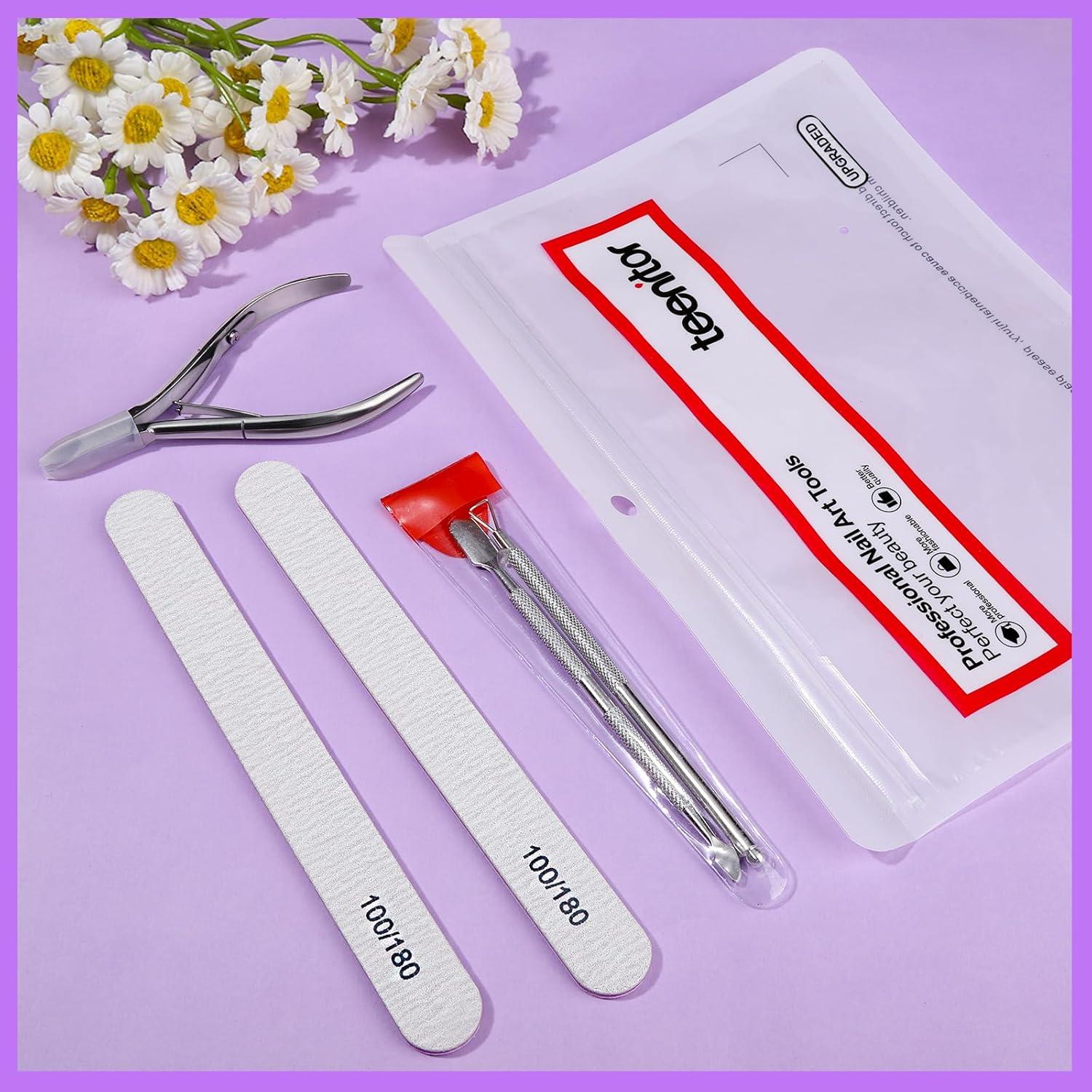 Kit de Manicura Teenitor 5 en 1 - Recortador y Empujador de Cutículas