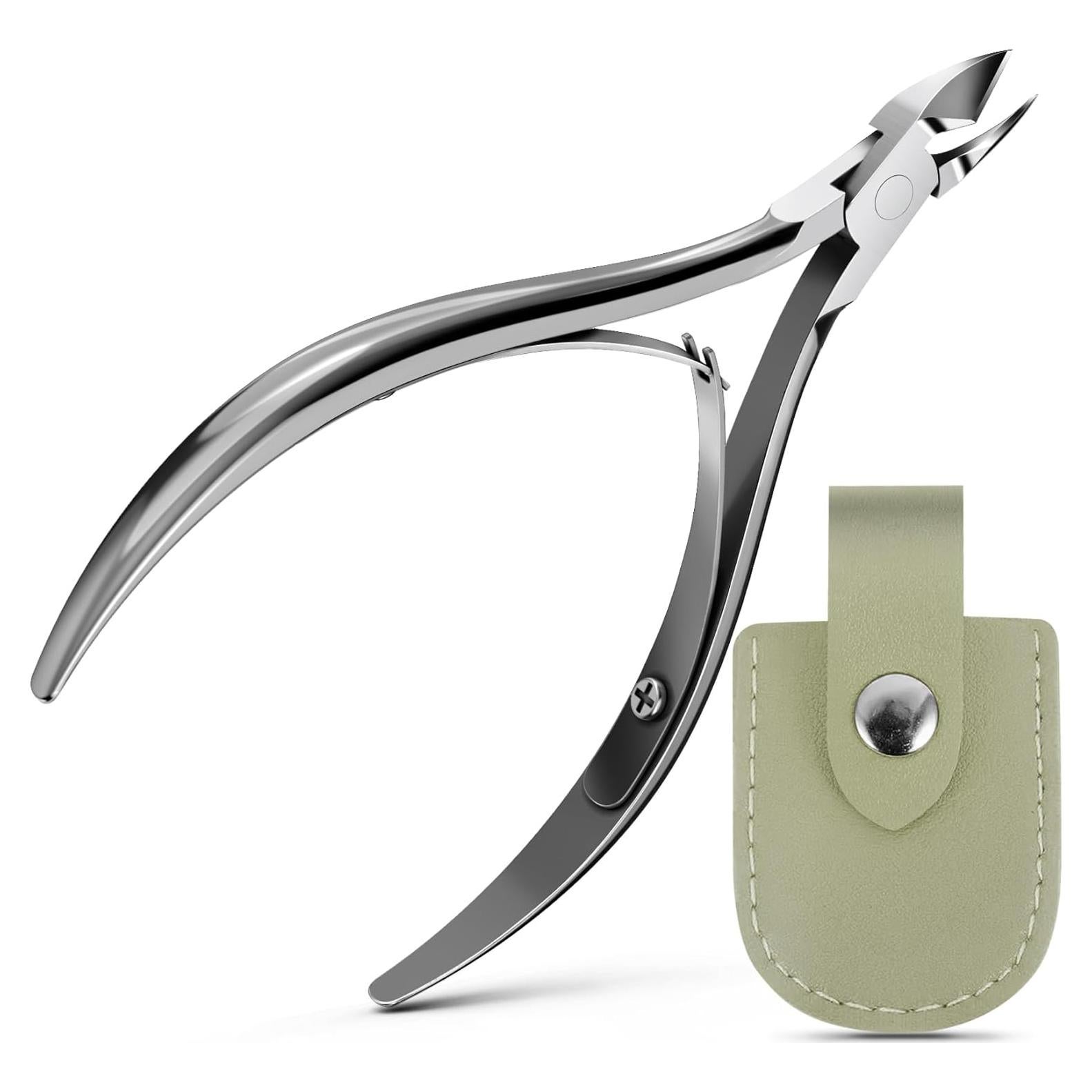 Kit Cortador de Cutículas Nadadora con Estuche de Cuero